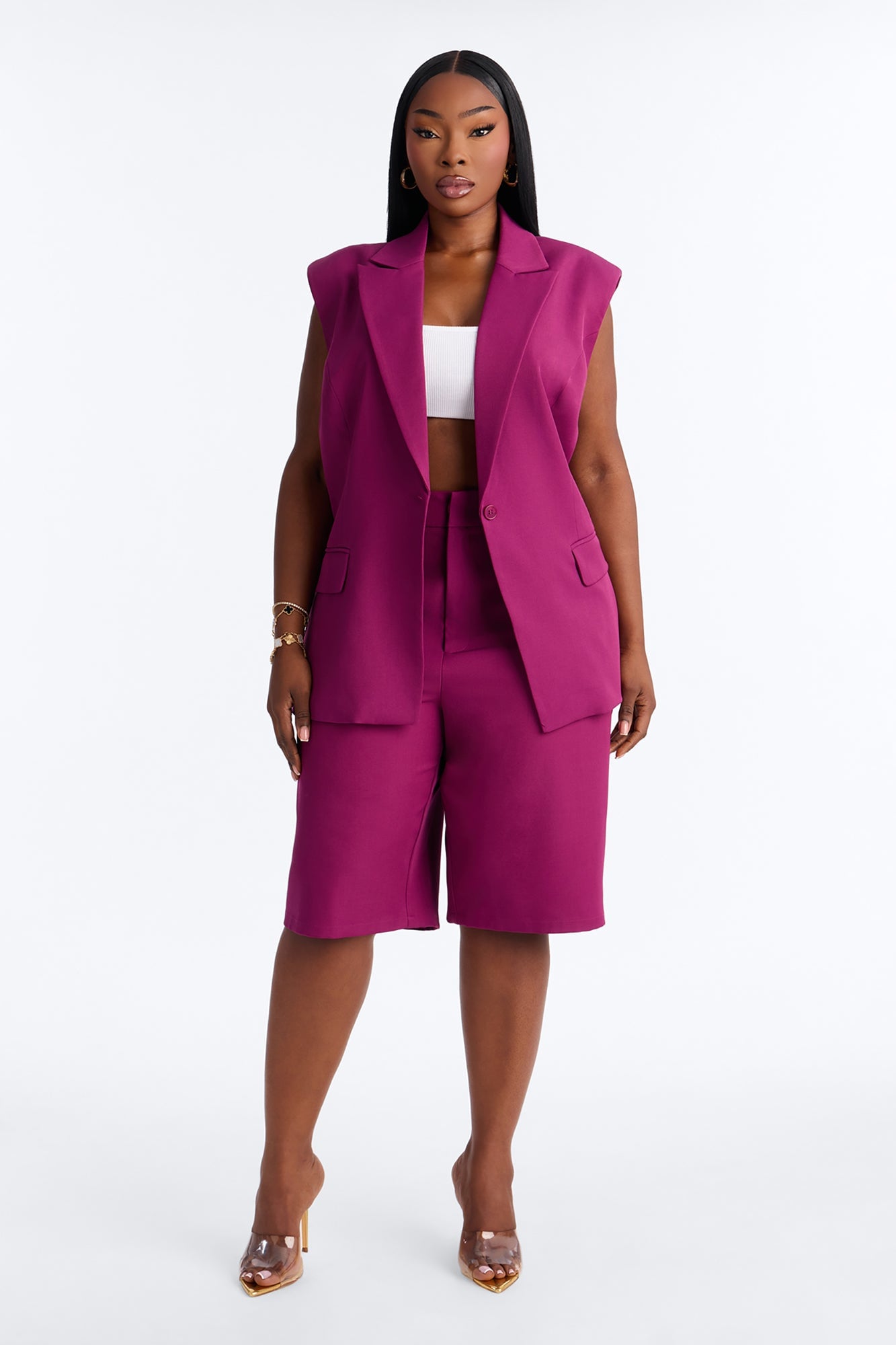 Paloma Twill Bermuda Short - Raspberry image 1