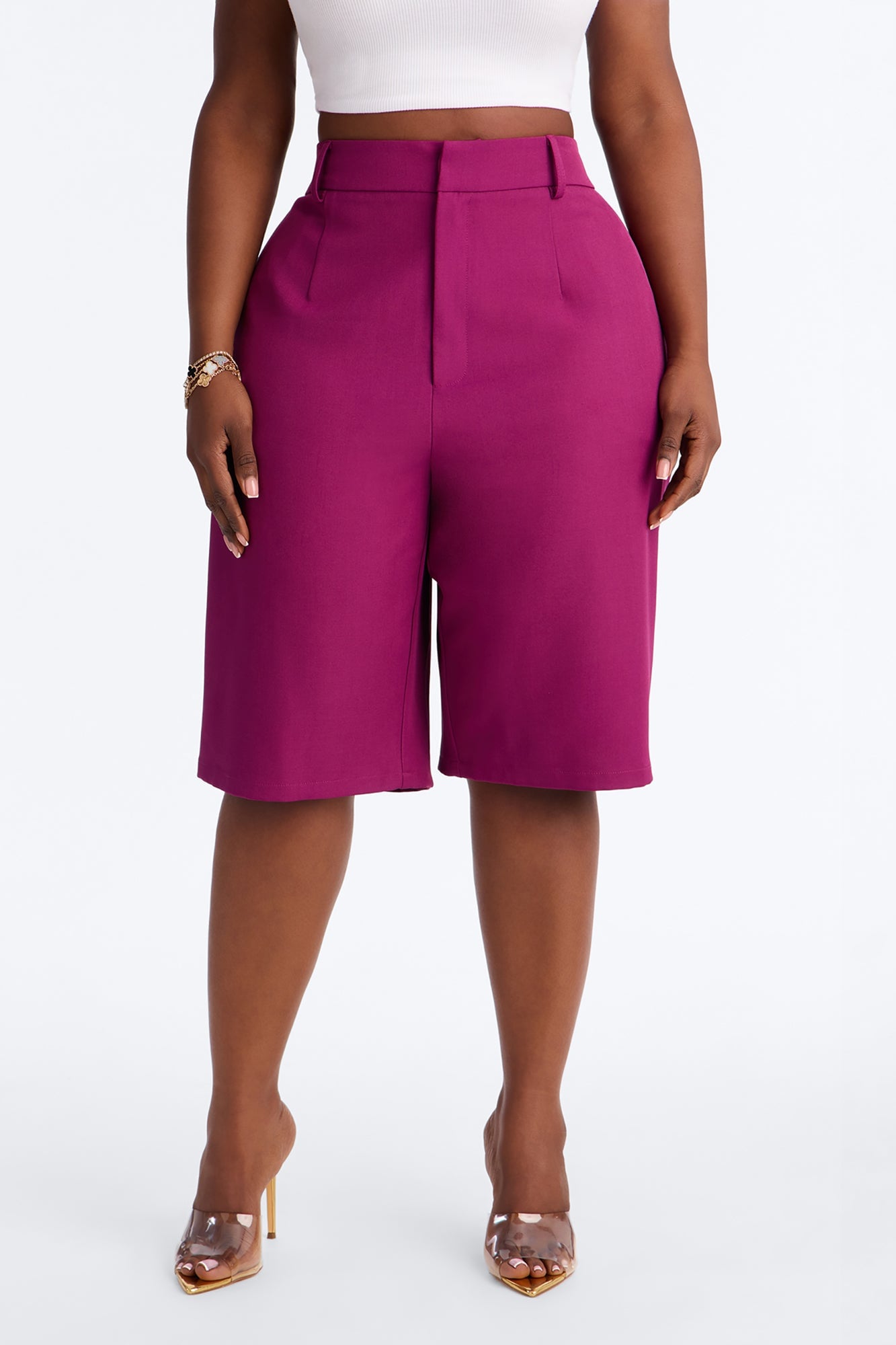Paloma Twill Bermuda Short - Raspberry image 2