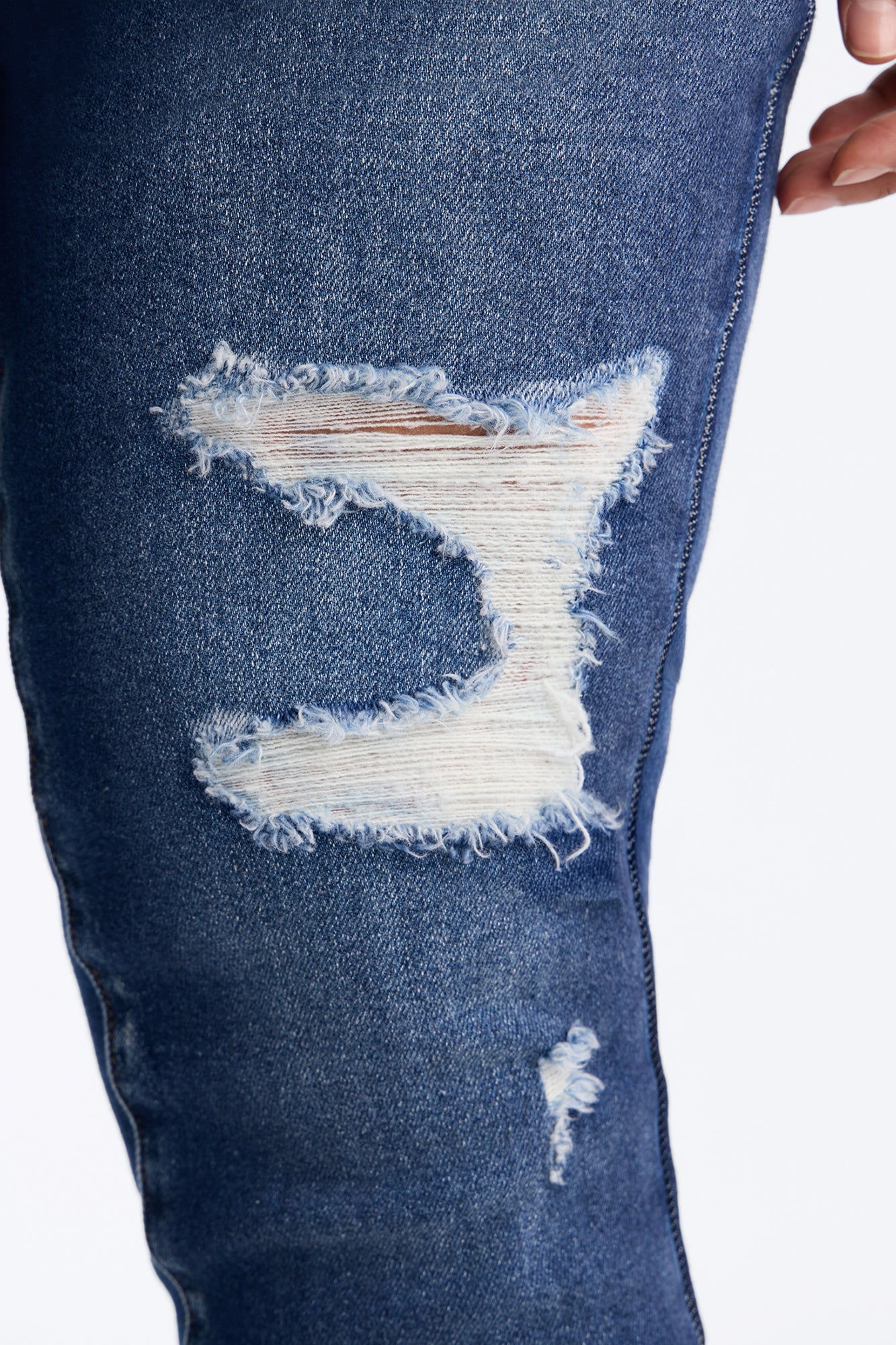 Tall Kalisha Stretch Ripped Skinny Jeans - Dark Wash image 4