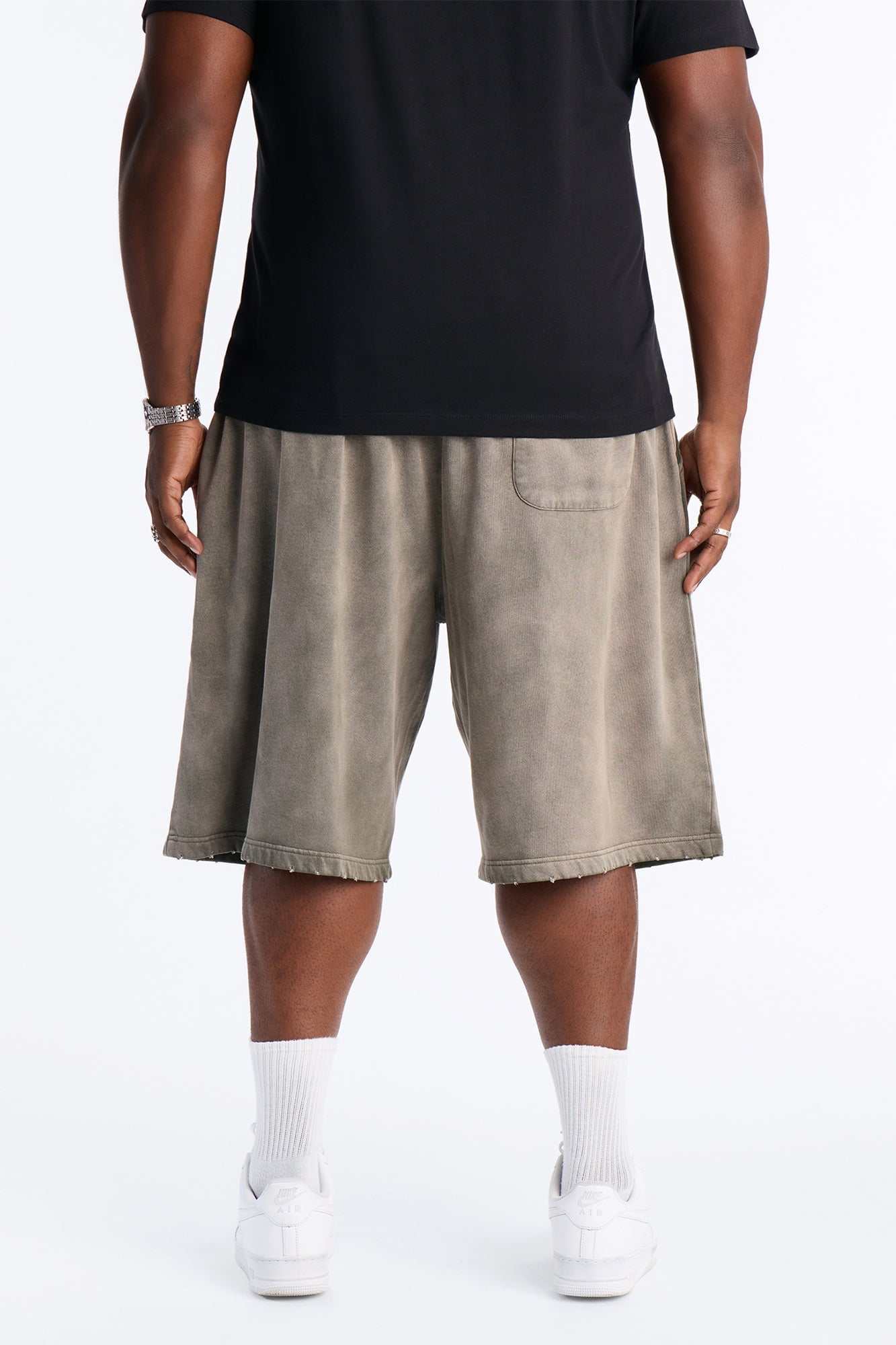 Saint Washed Baggy Shorts - Green/combo image 3