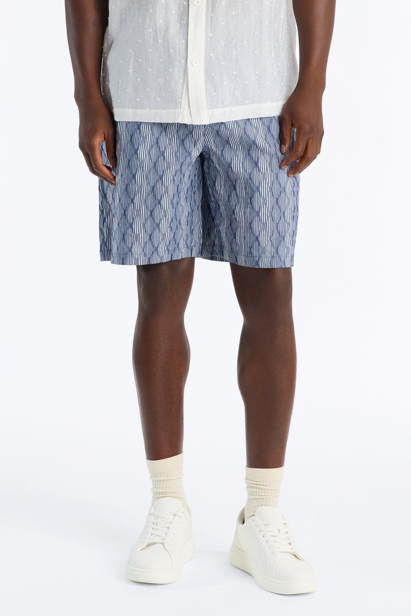 Harbor Stripe Relaxed Short - Navy/combo image 6