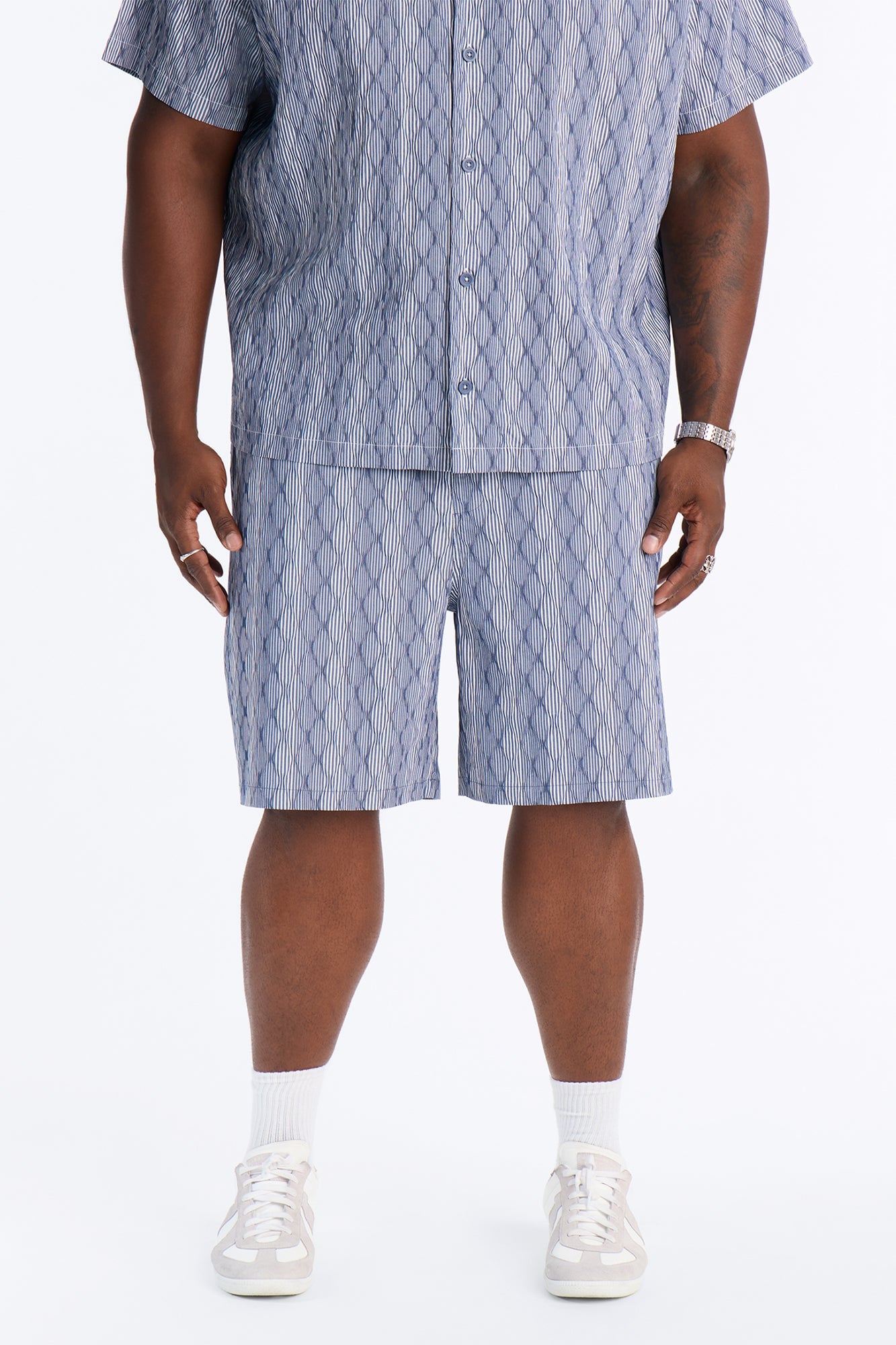 Harbor Stripe Relaxed Short - Navy/combo image 2
