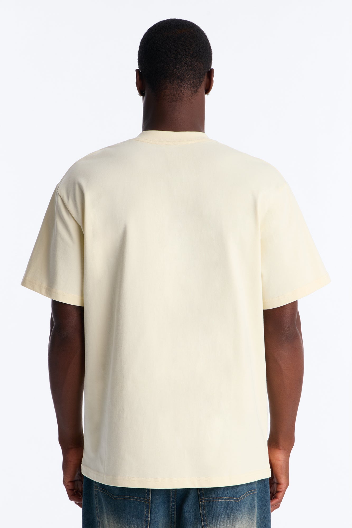 Hope Extra Heavyweight Oversized Short Sleeve Tee - Cream image 4