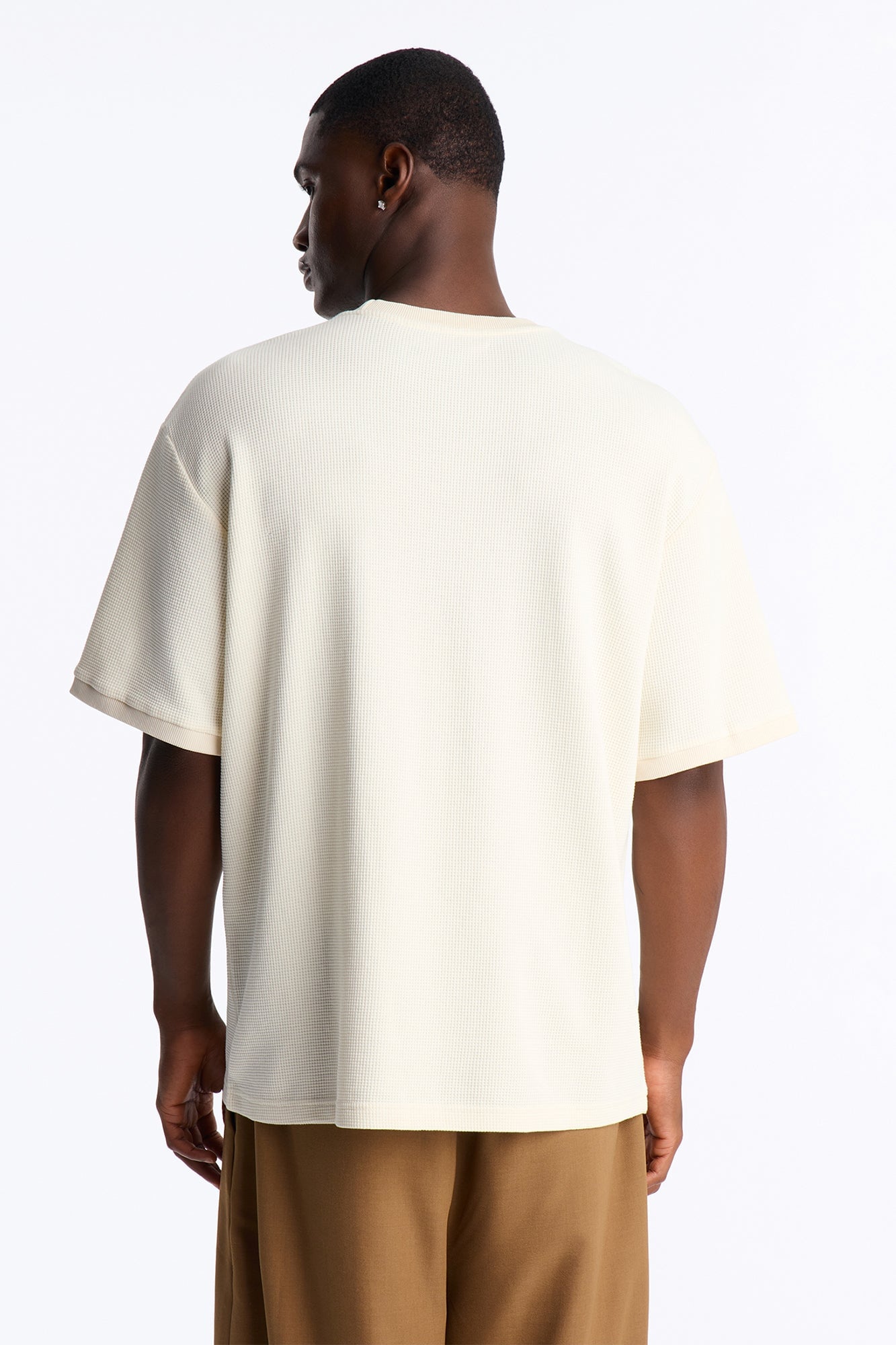 Classic Waffle Tee - Cream image 7