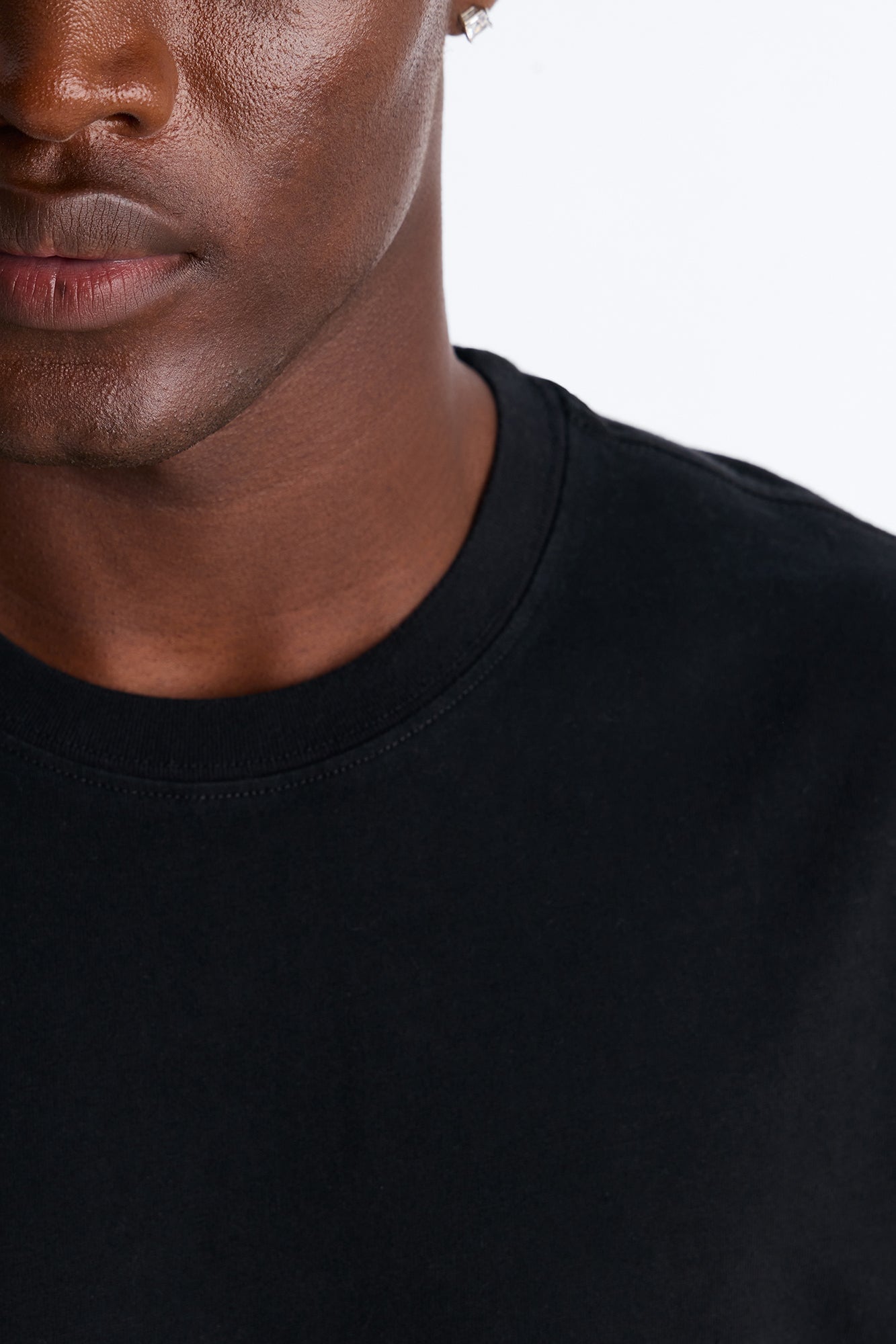 Destructed Crewneck Tee - Black image 7