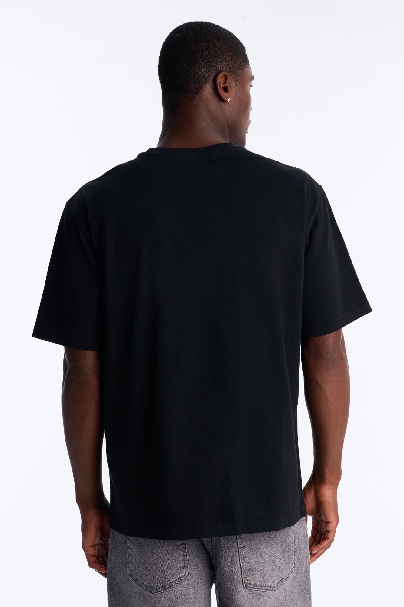 Destructed Crewneck Tee - Black image 8