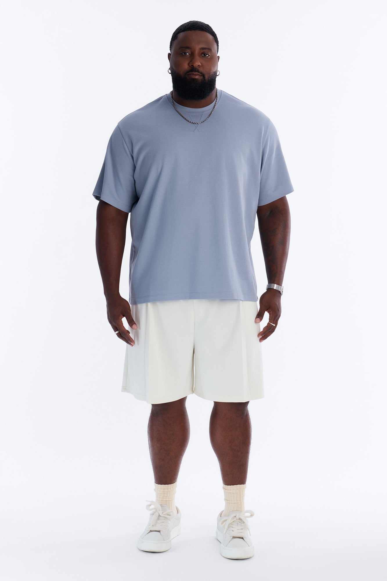 Collegiate Crewneck Tee - Blue image 2