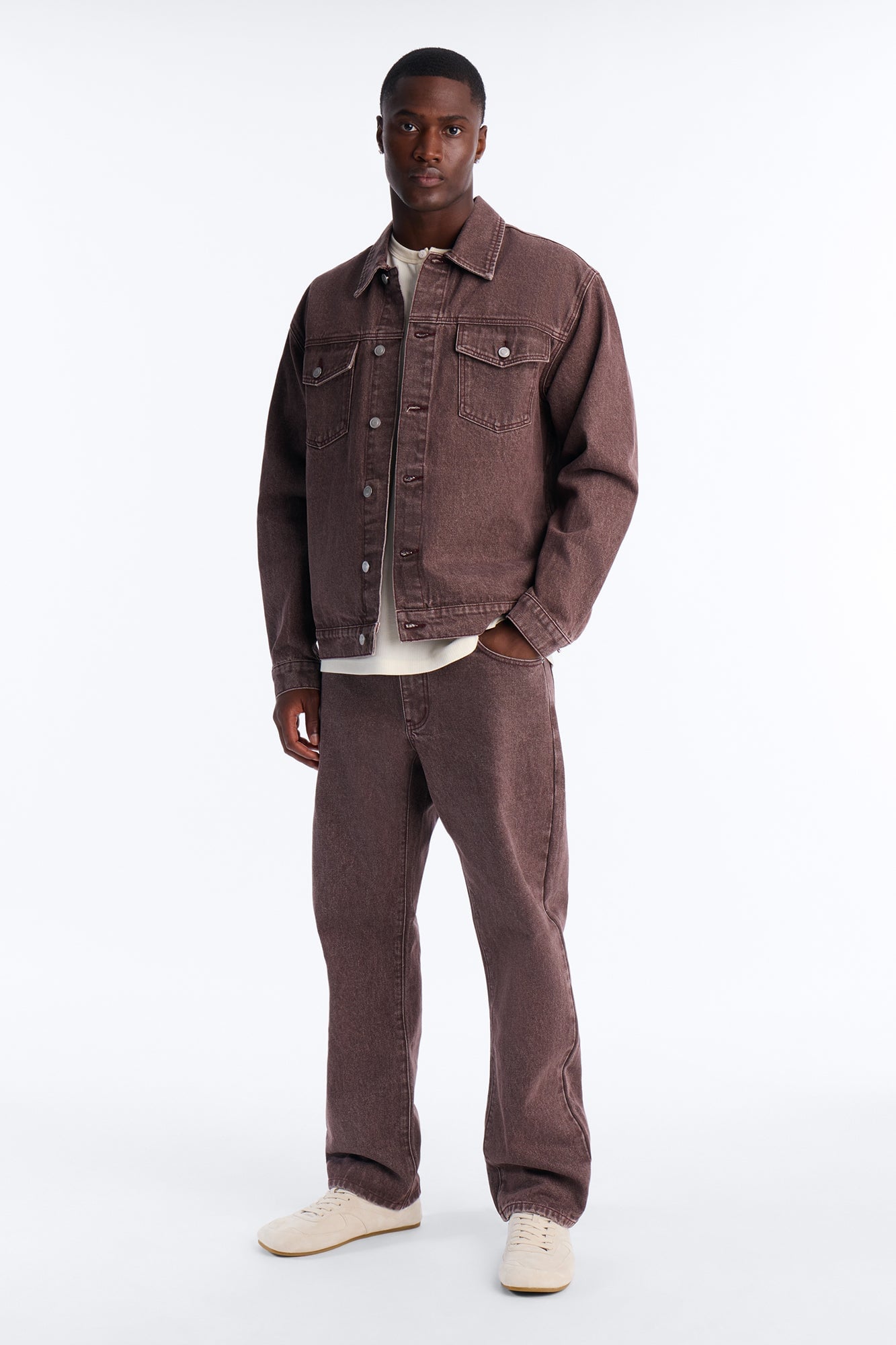 Ironwood Utility Denim Trucker Jacket - Washed Brown image 6