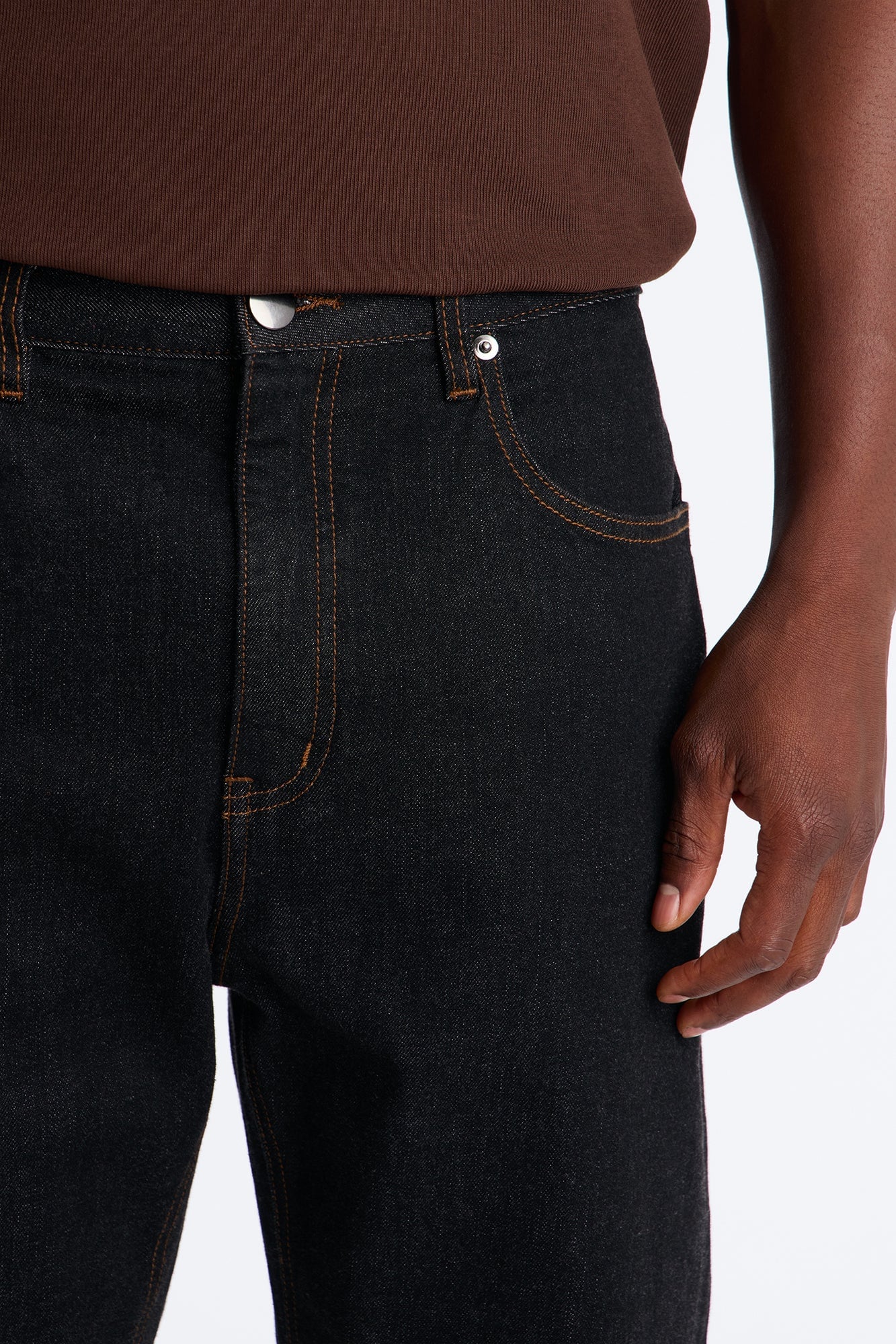 Raw Selvedge Straight Be Clean Jean - Black image 8