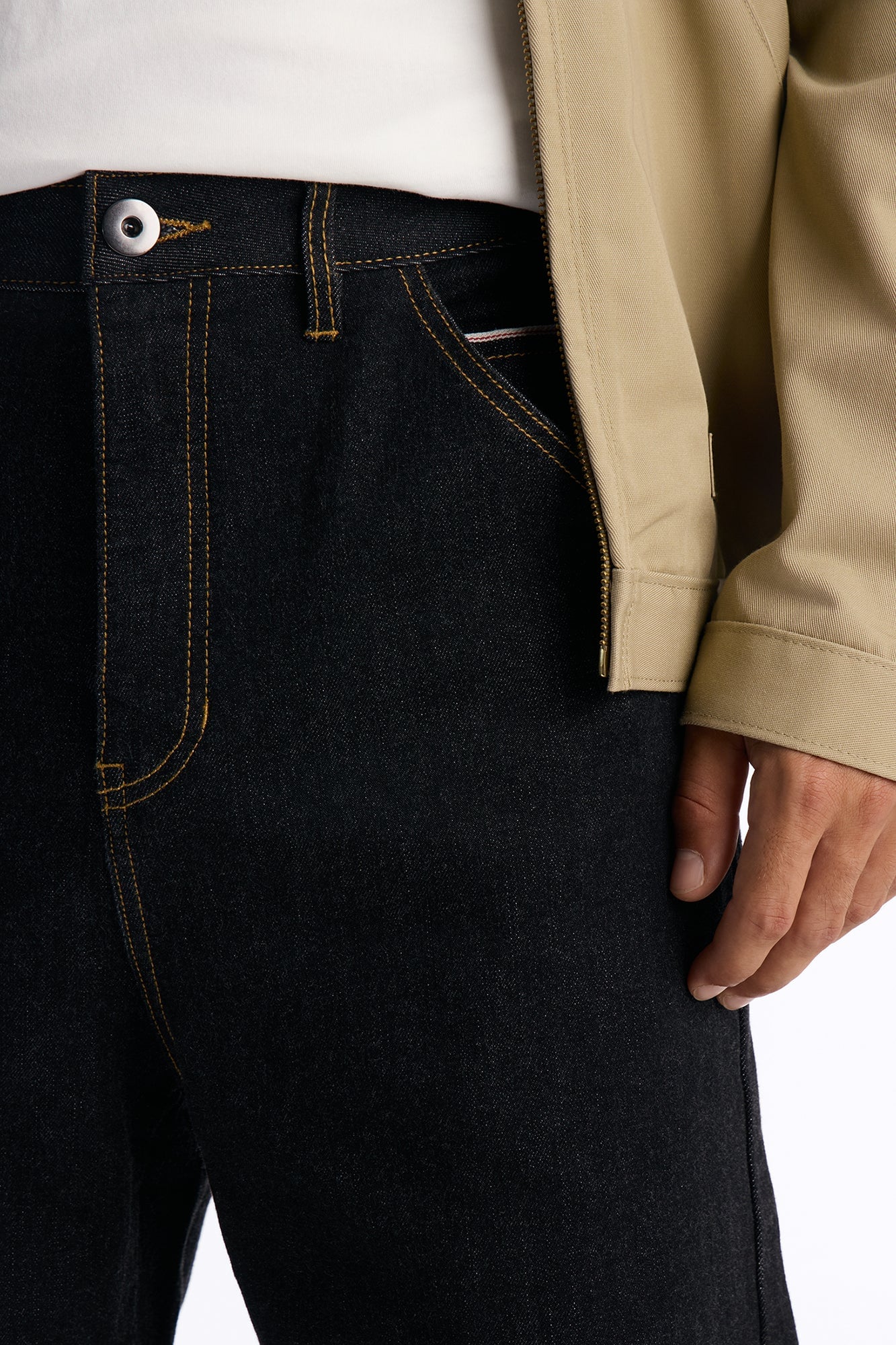 Raw Selvedge Barrel Cargo Jean - Black image 8