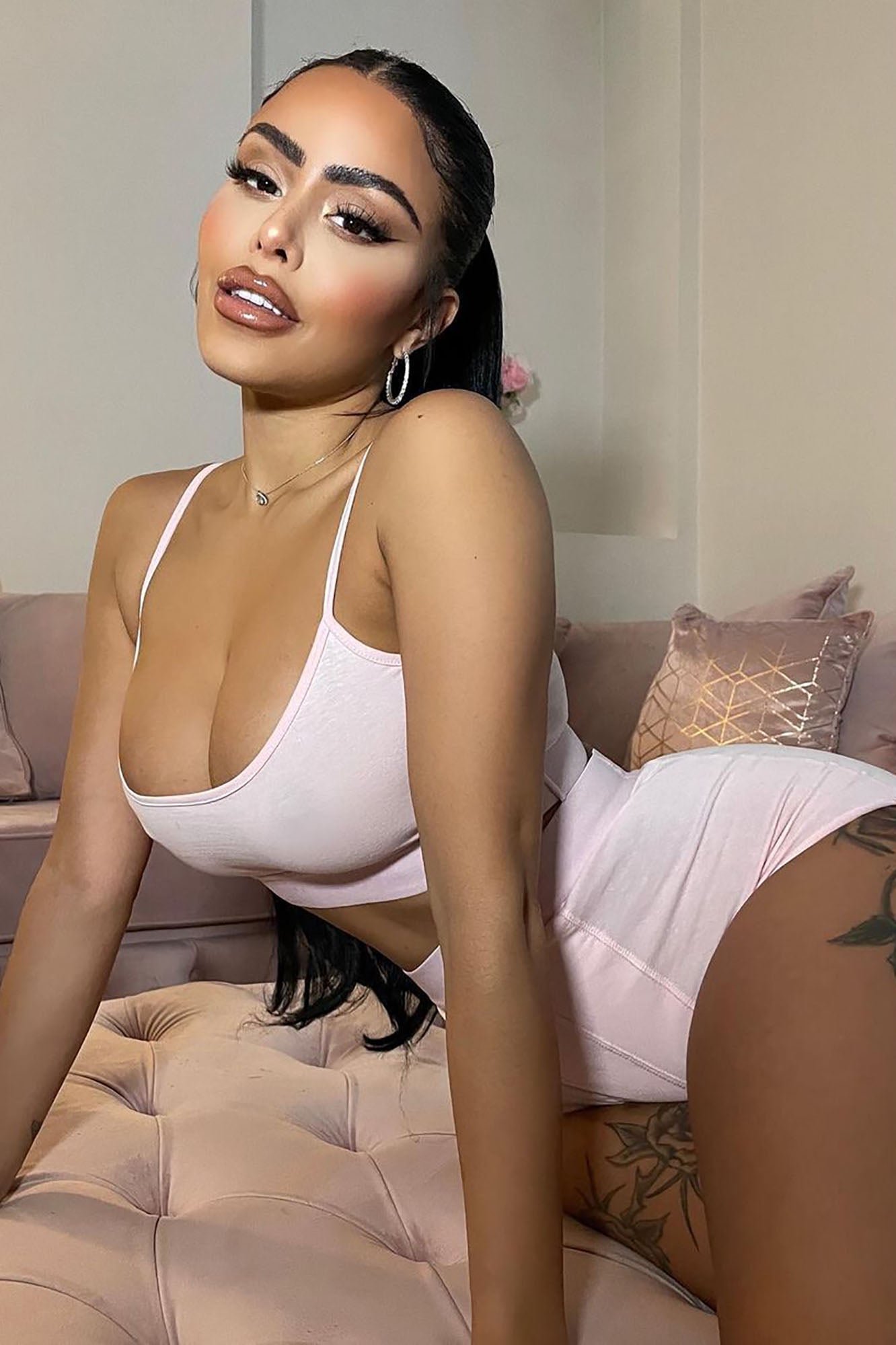 FN Mood Cami And Boxer Set - Blush image 4