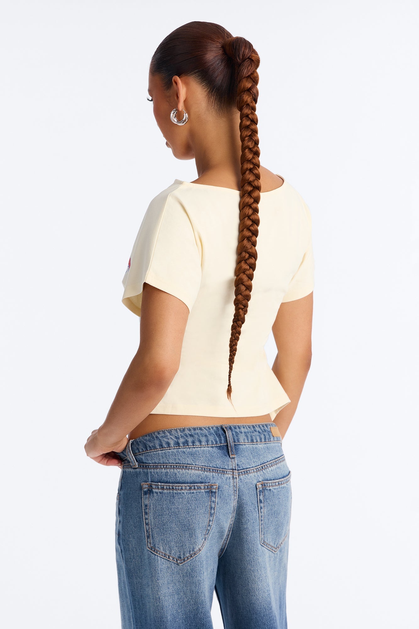 New York Lover Cinched Waist Top - Off White image 8