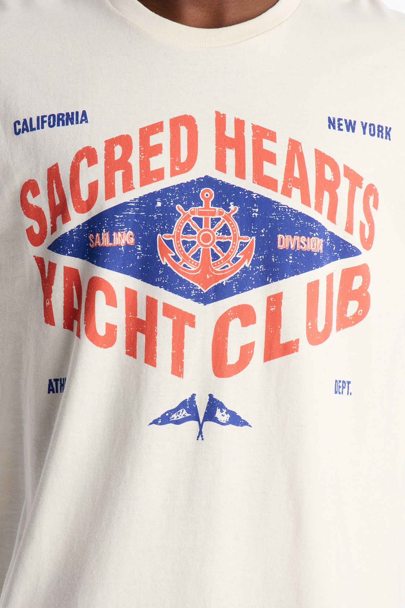 Sacred Hearts Yacht Club Oversized Short Sleeve Tee - Natural image 6