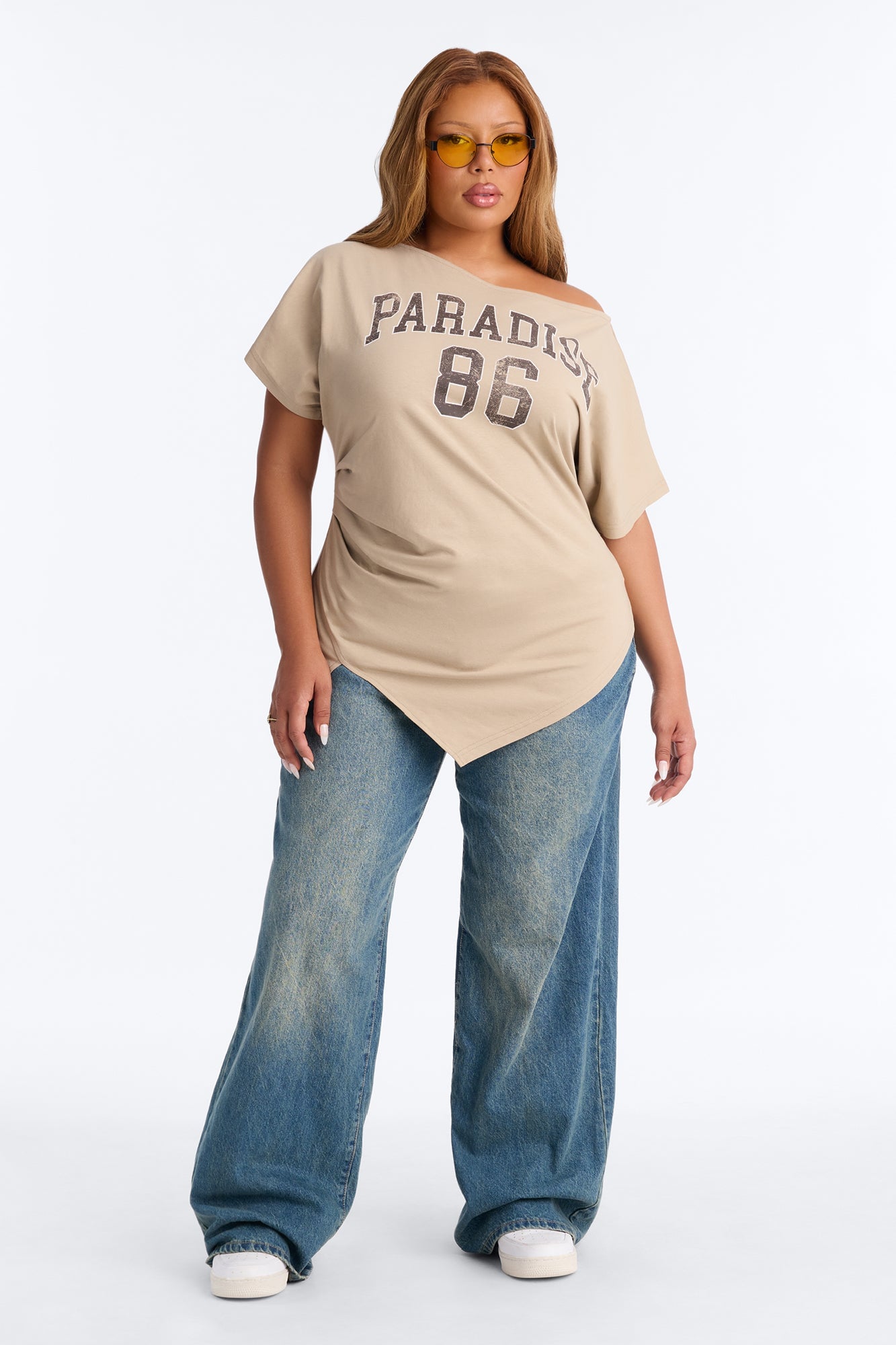 Lucky Paradise Cinched Waist Top - Taupe image 2