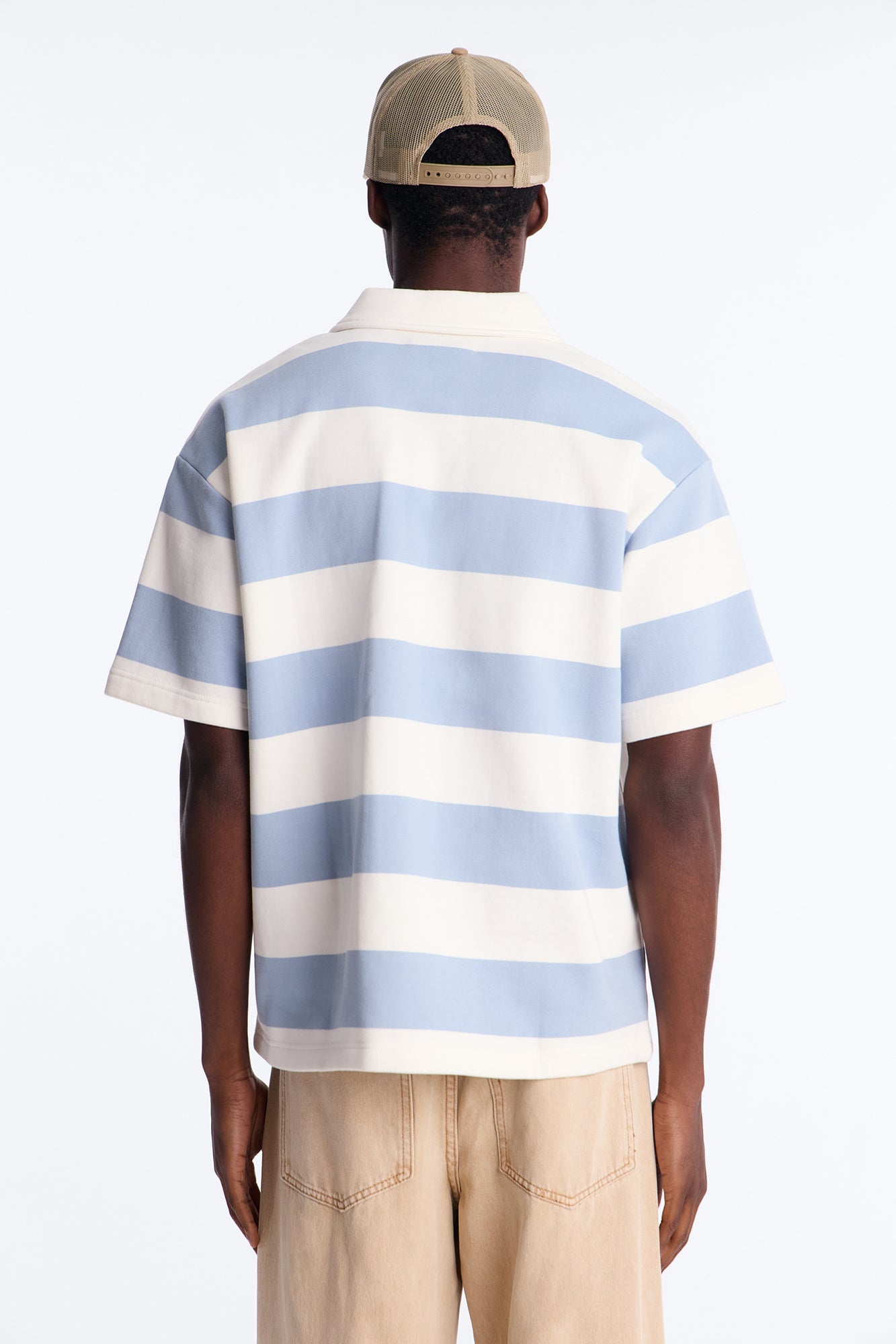 Racer 38 Stripe Fleece Polo - Blue/combo image 8