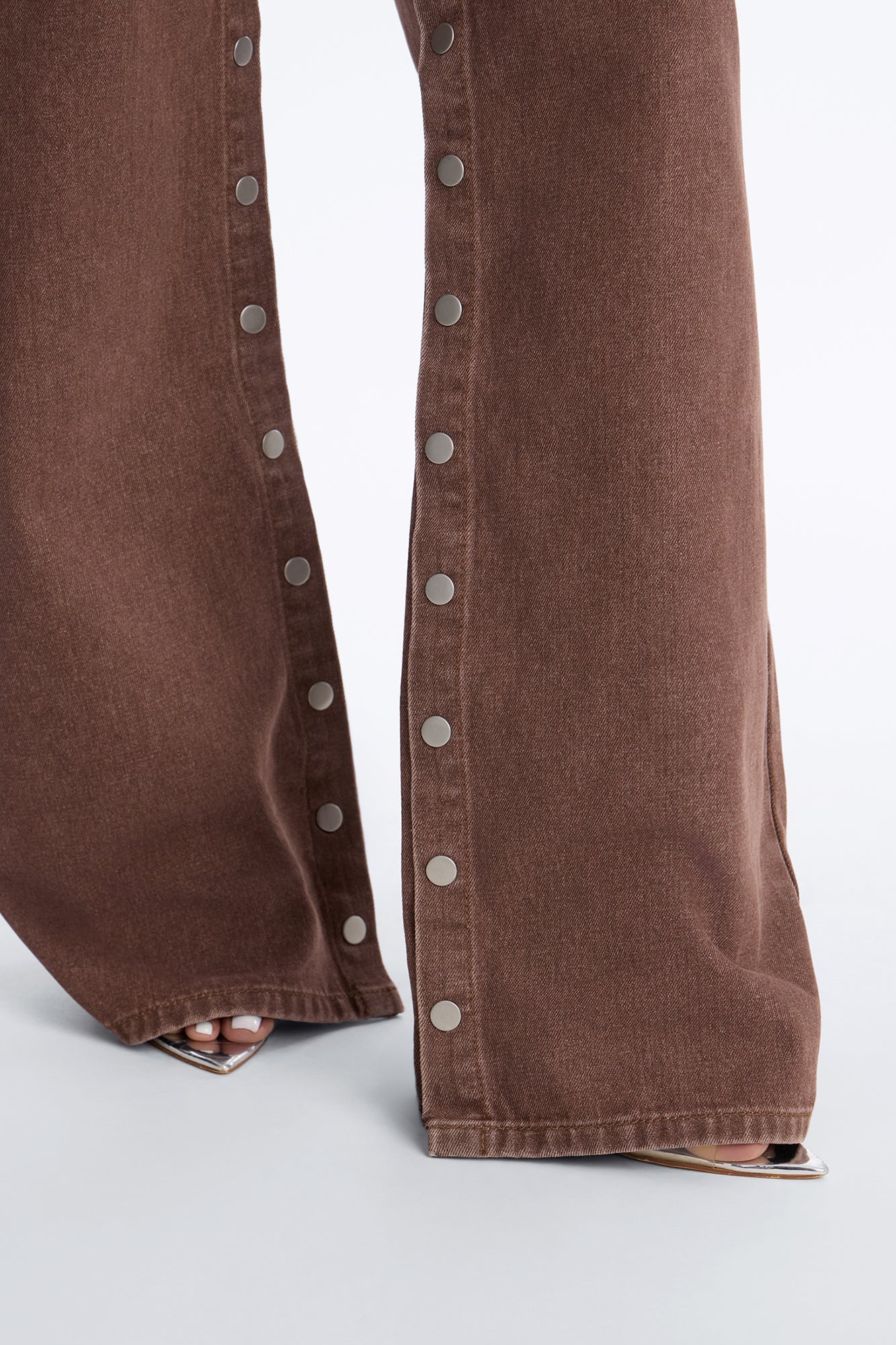 Laurel Canyon Snap Straight Leg Jeans - Brown image 5