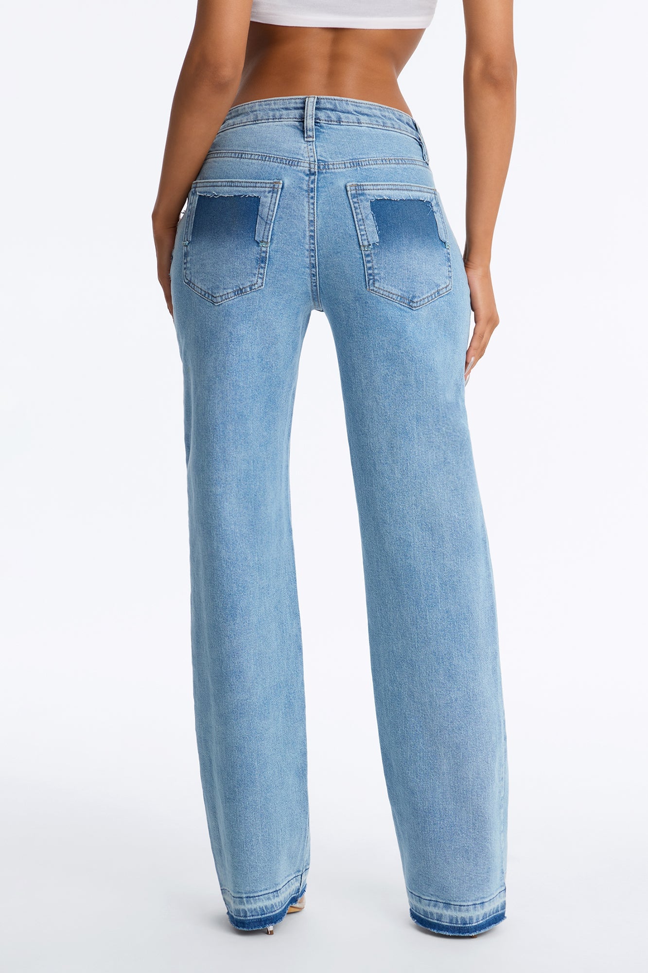 Sound Check Studded Straight Leg Jeans - Medium Wash image 3