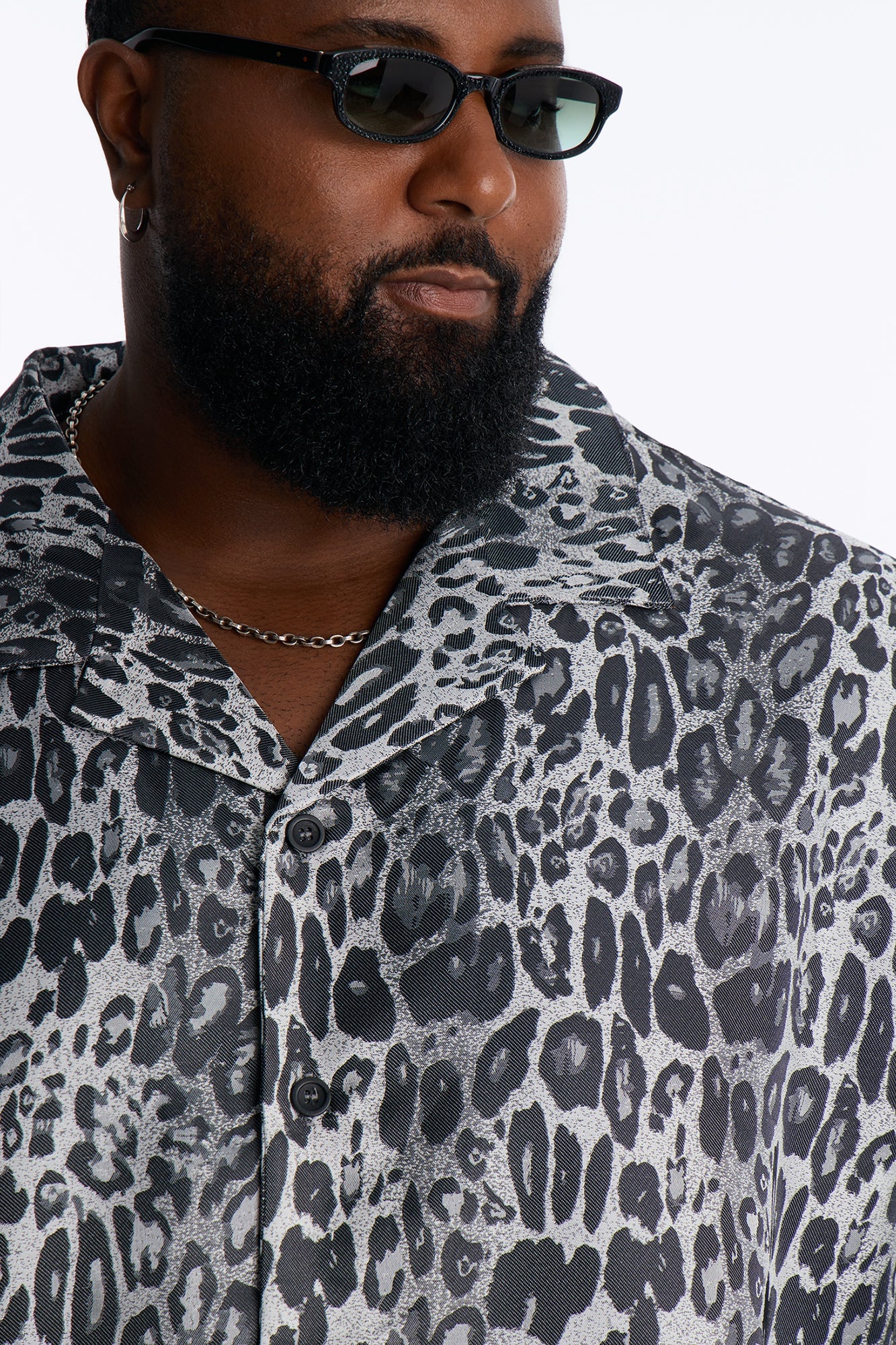 Night Prowl Relaxed Cuban Collar Shirt - Grey/combo image 3