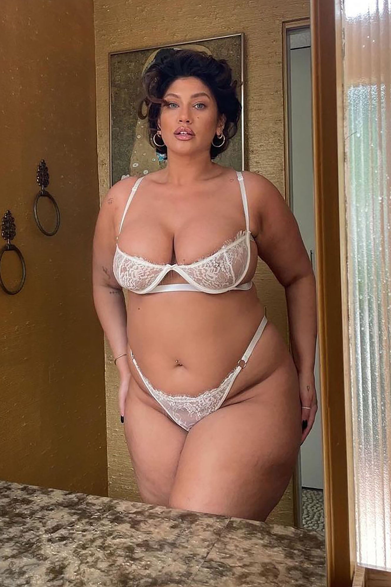 First Date Lace Bra And Panty Set - White image 5