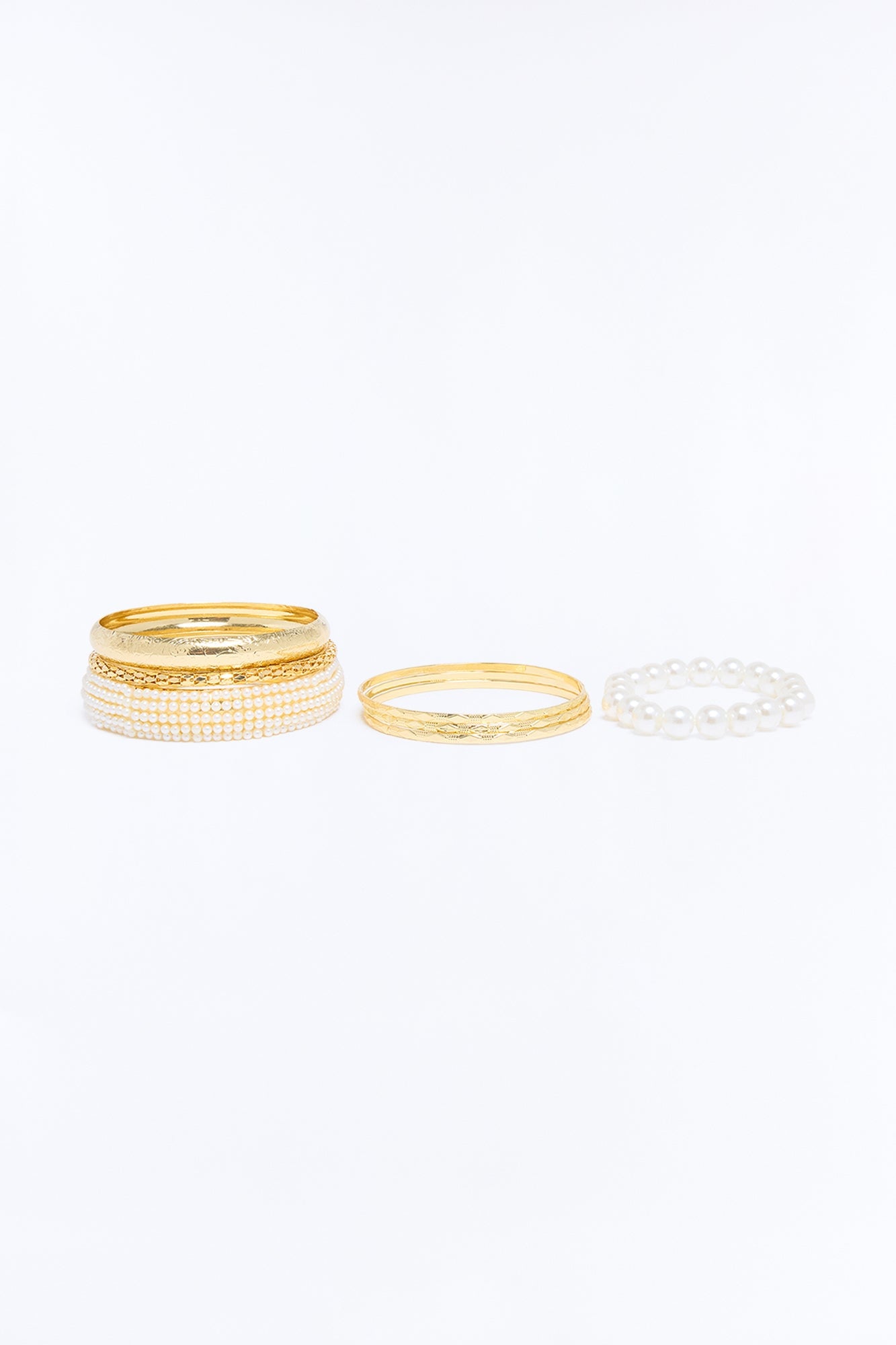 Just A Girl 7 Piece Bracelet Set - Gold/combo image 3