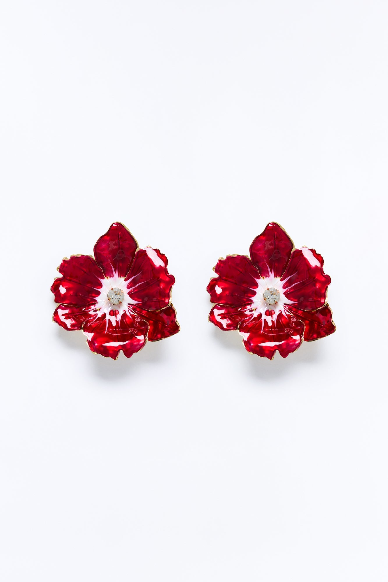 Fluerish Flor Drop Earrings - Red image 3