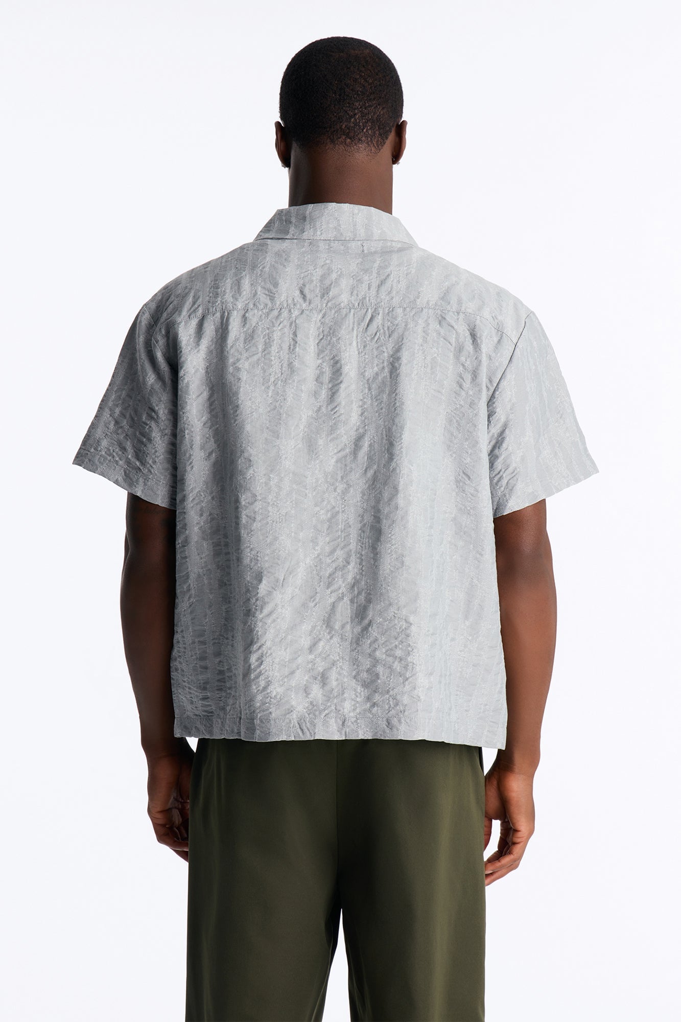 Savanna Textured Button Up Shirt - SlateBlue image 7