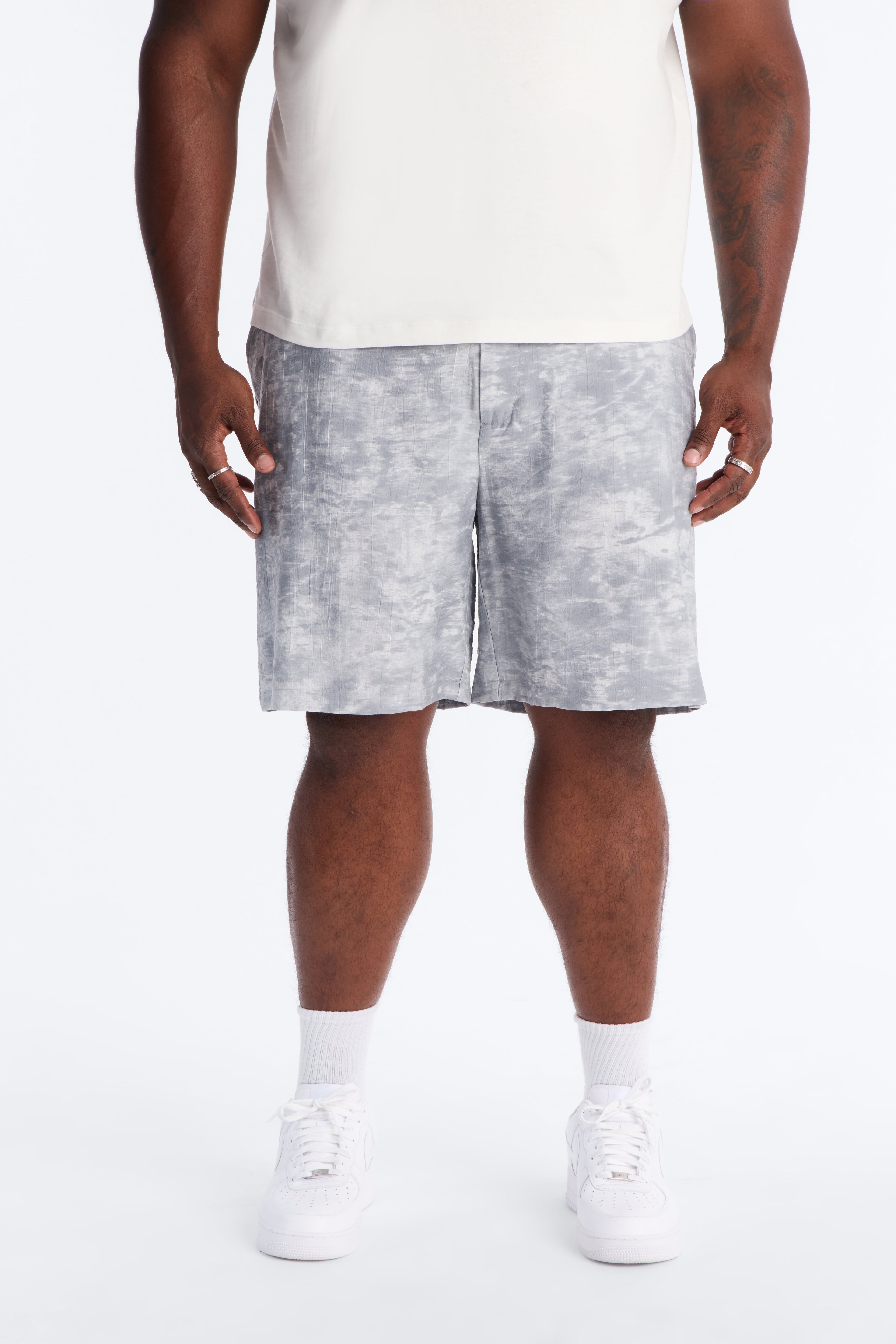 Marble Wash Relaxed Short - Grey/combo image 2