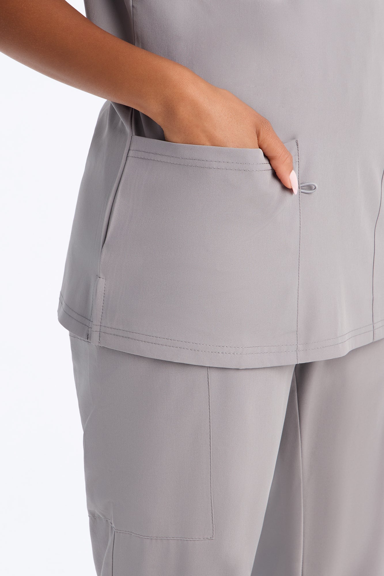 On Call Stretch Uniform Scrub Set - Grey image 7