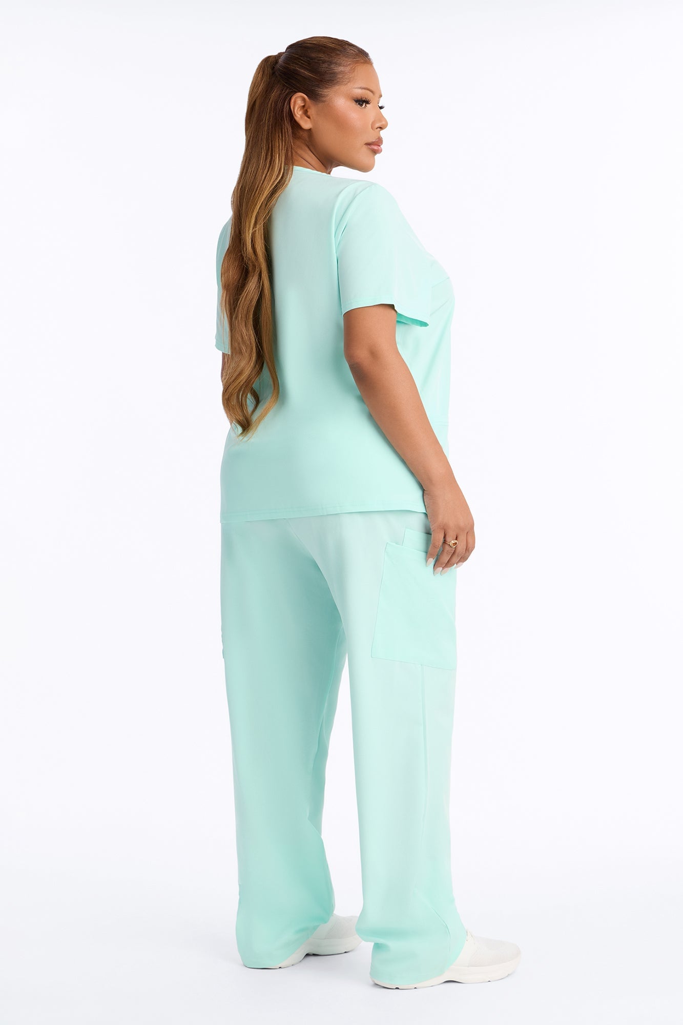 On Call Stretch Uniform Scrub Set - Mint image 4