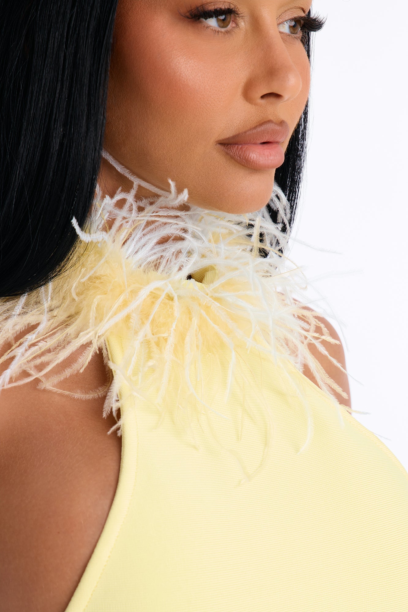 Serving Drama Bandage Mini Dress - Butter Yellow image 4