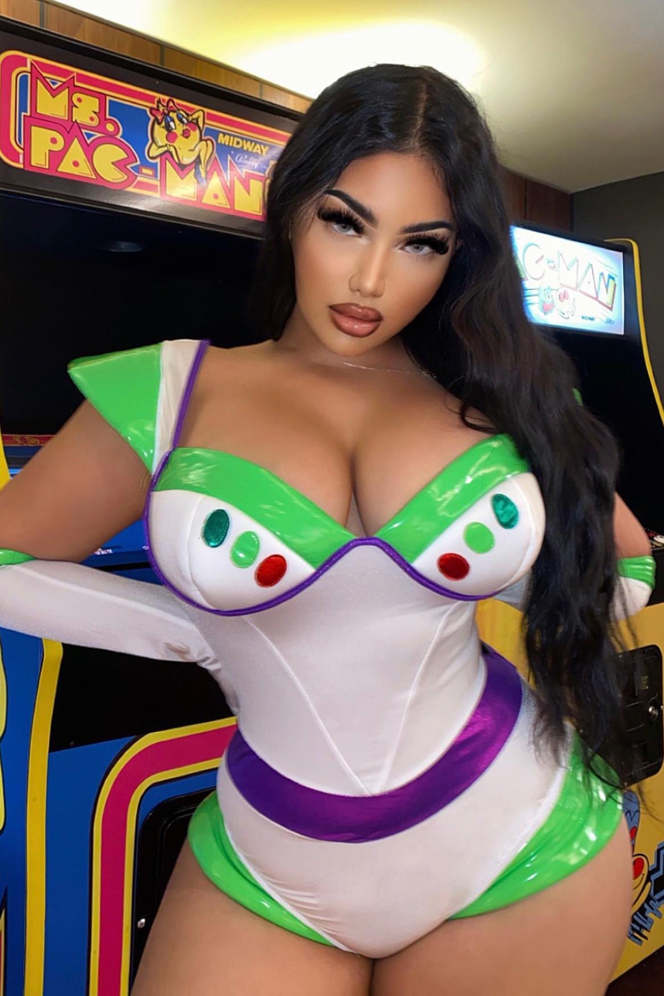 Galaxy Gal 2 Piece Costume Set - White/combo image 8