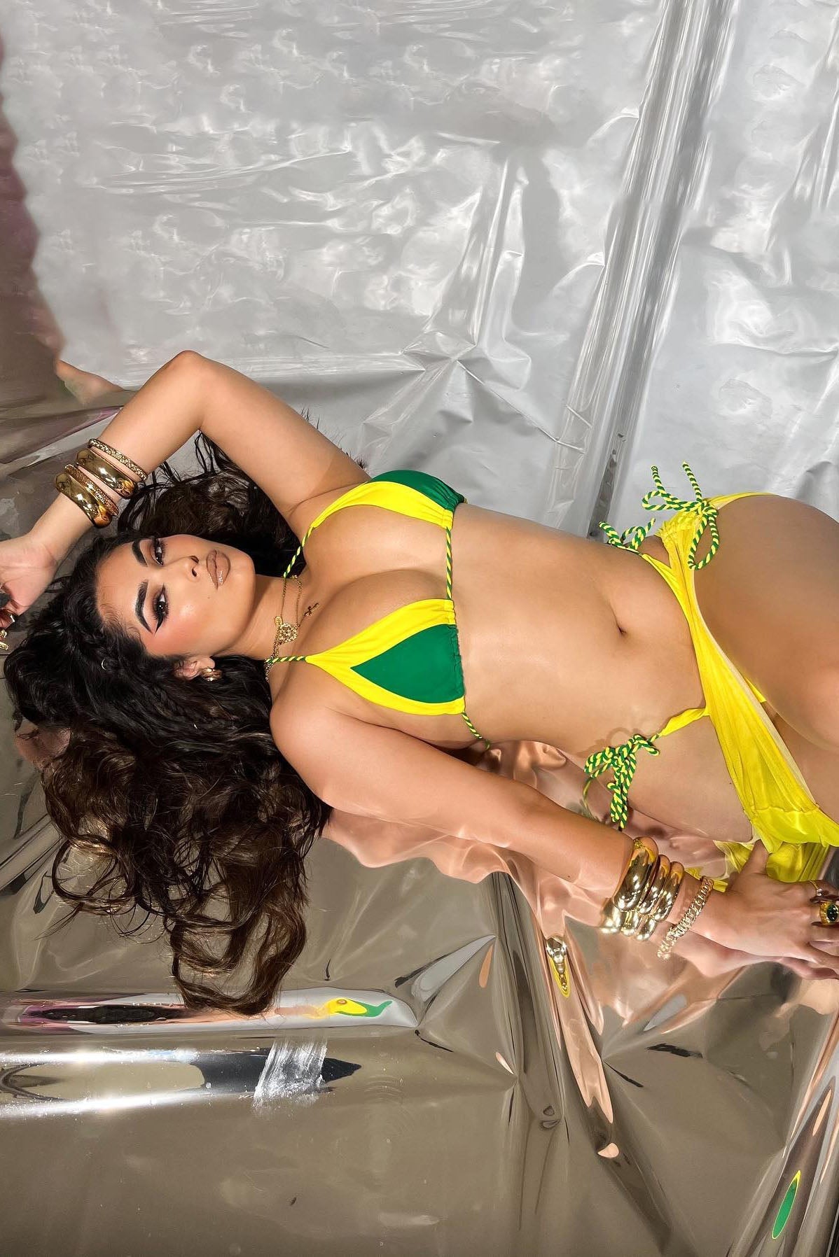 Gisele 3 Piece Bikini Set - Yellow/combo image 7