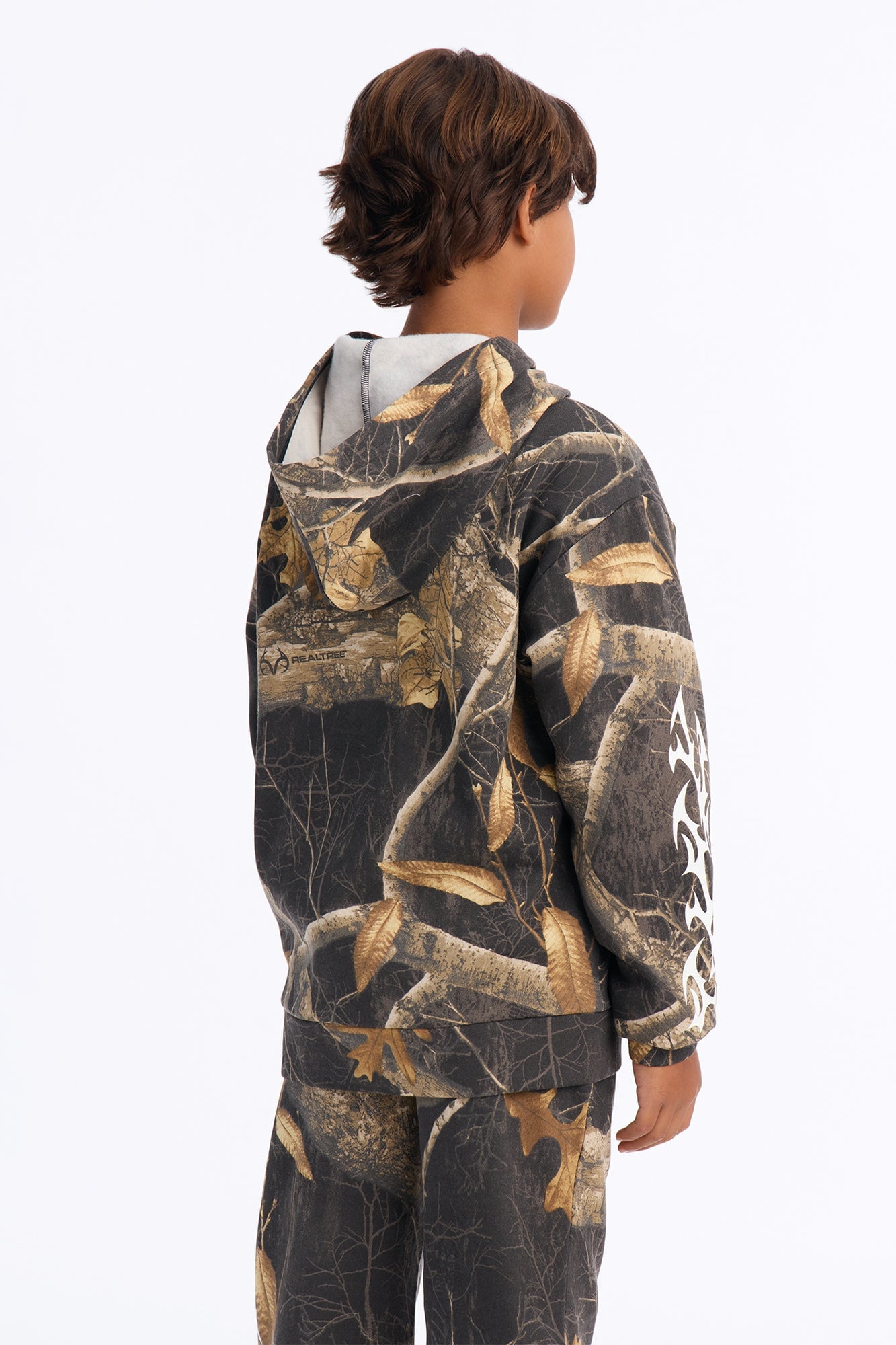 Mini Real Tree Shadow Goth Hoodie - Camouflage image 4