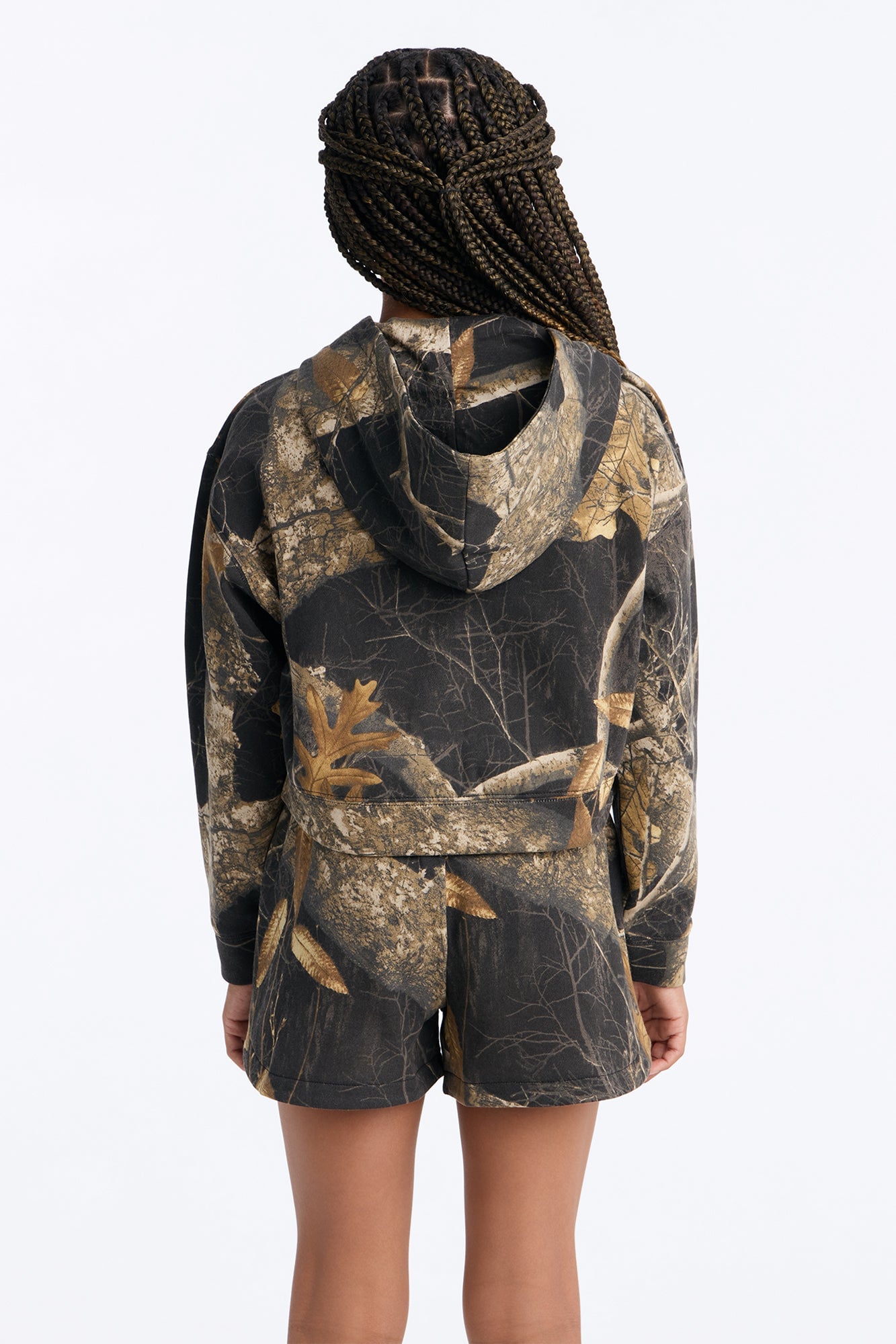 Mini Realtree New York Cropped Zip Up Sweatshirt - Black/combo image 3