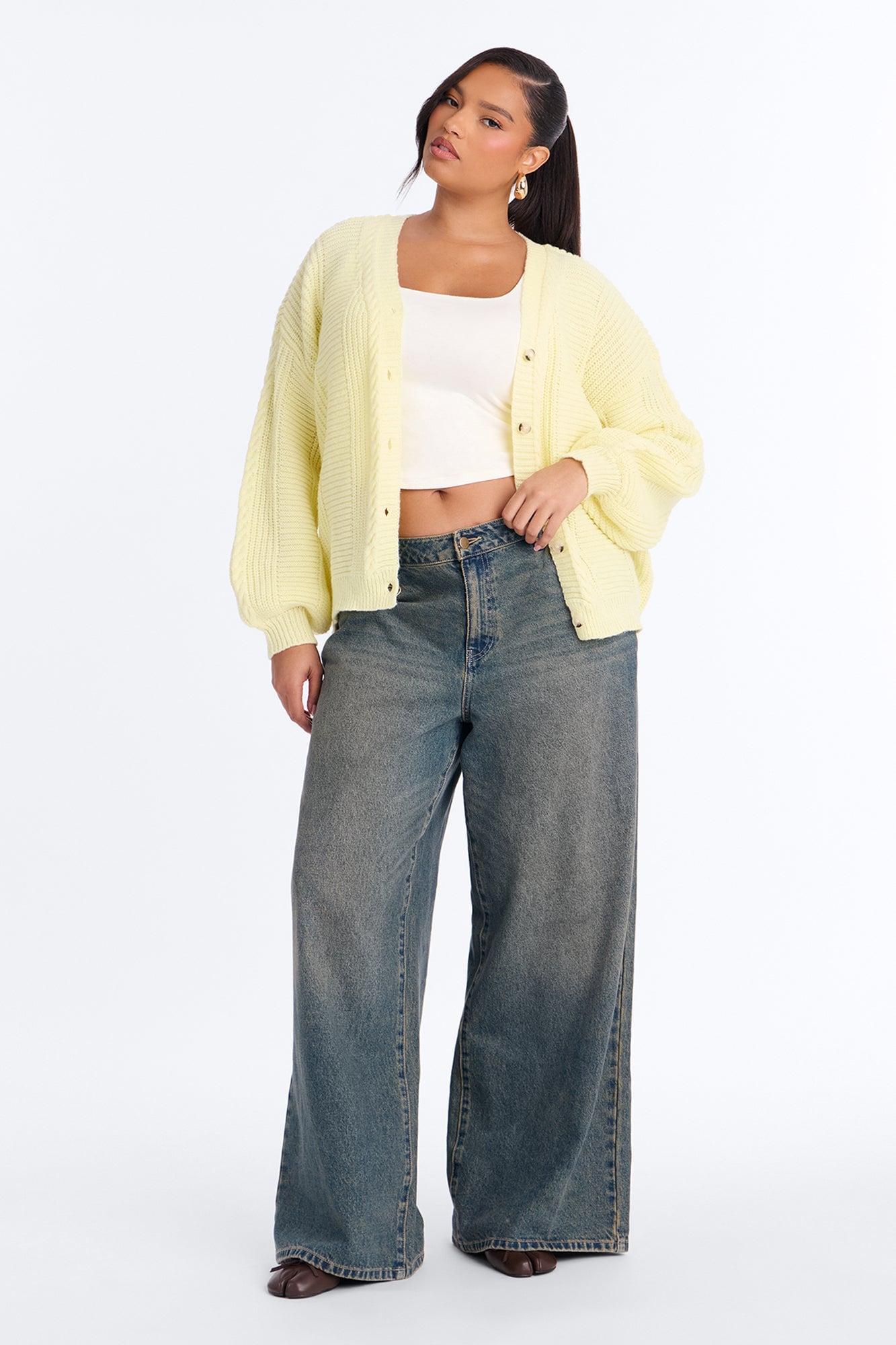 Couch Convo Cardigan - Butter Yellow image 2