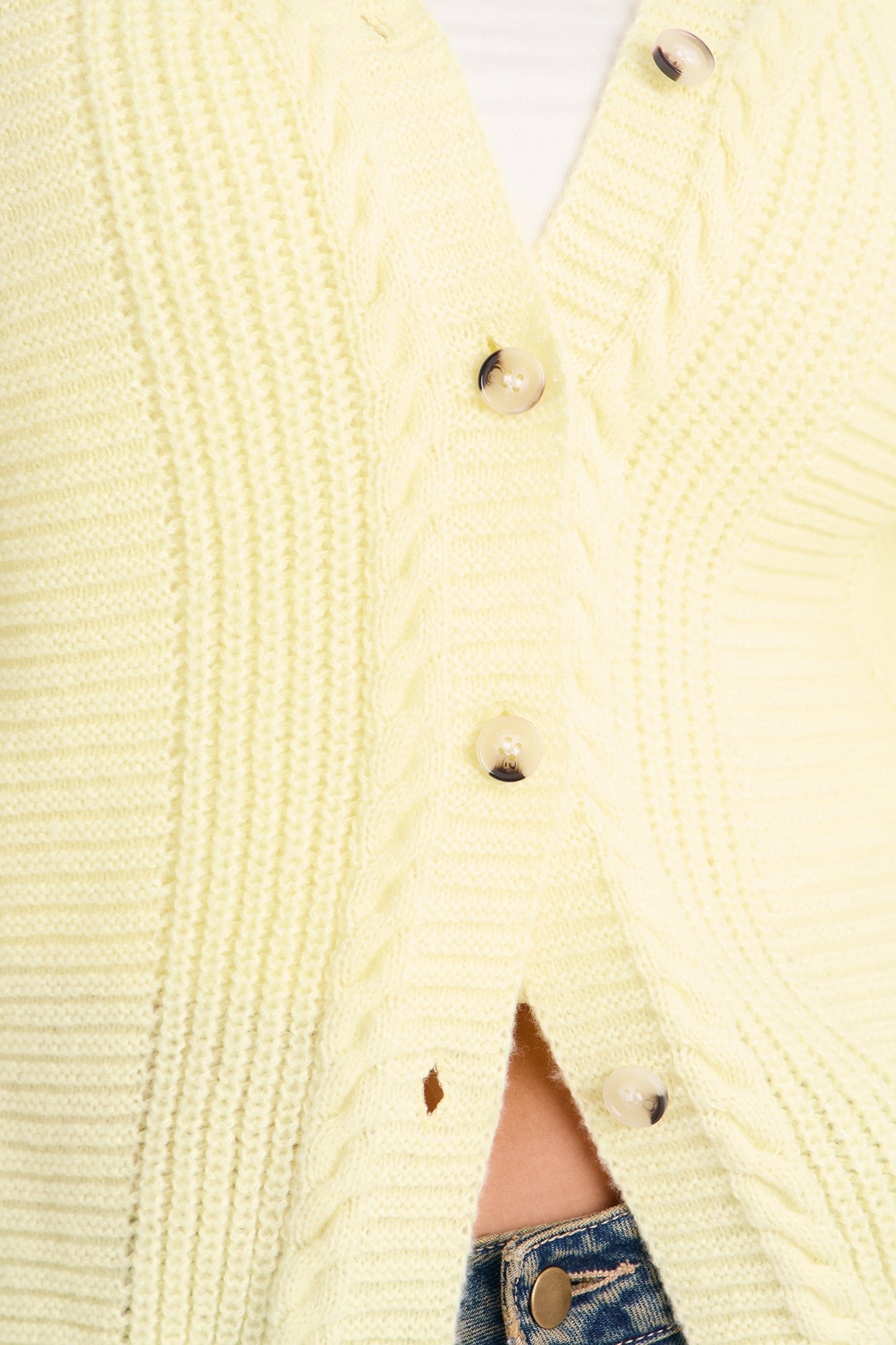Couch Convo Cardigan - Butter Yellow image 3