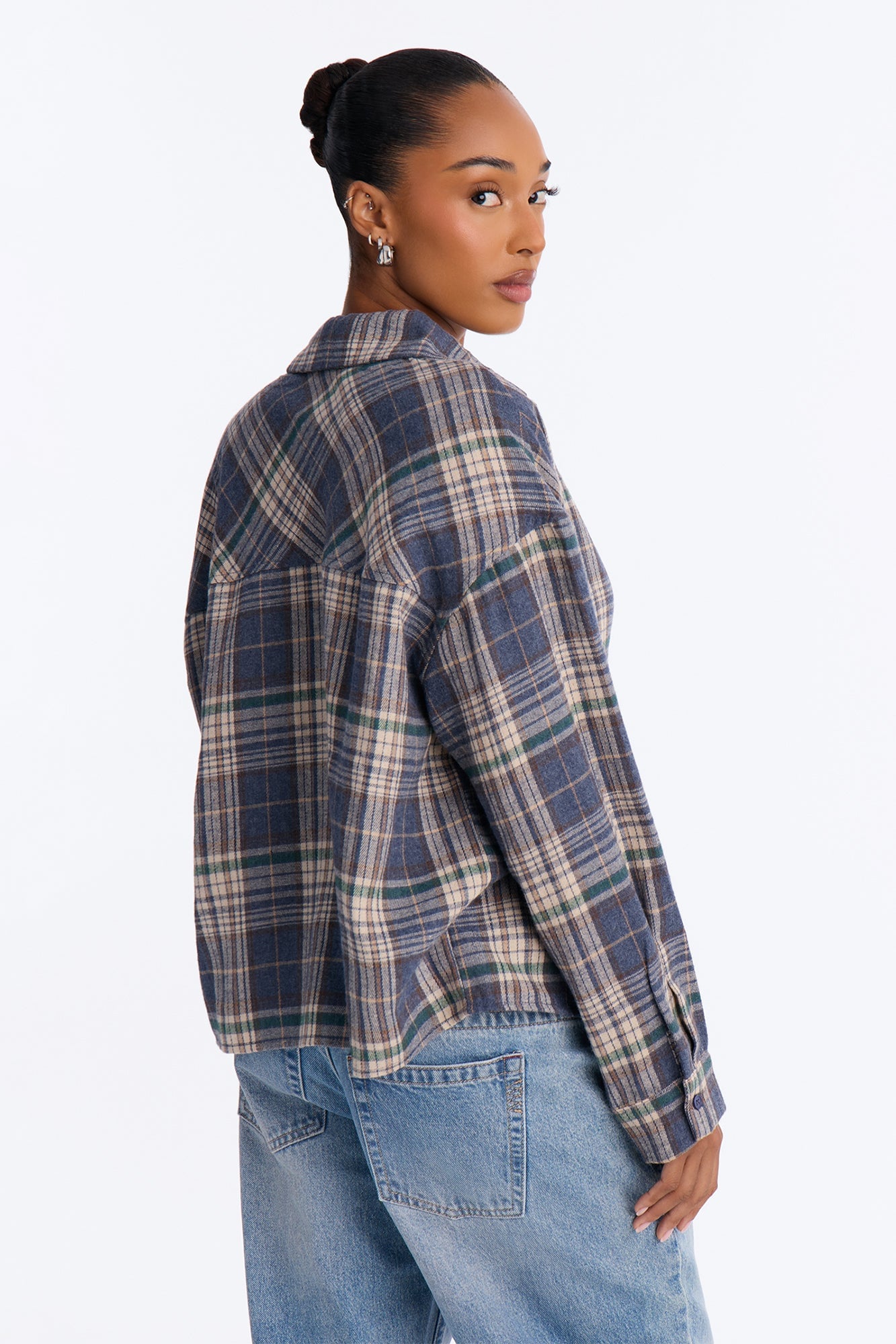 Plaid On Repeat Flannel Shirt - Blue/combo image 8