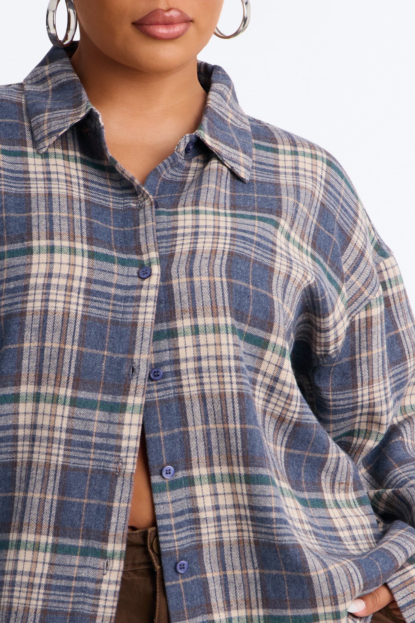 Plaid On Repeat Flannel Shirt - Blue/combo image 4