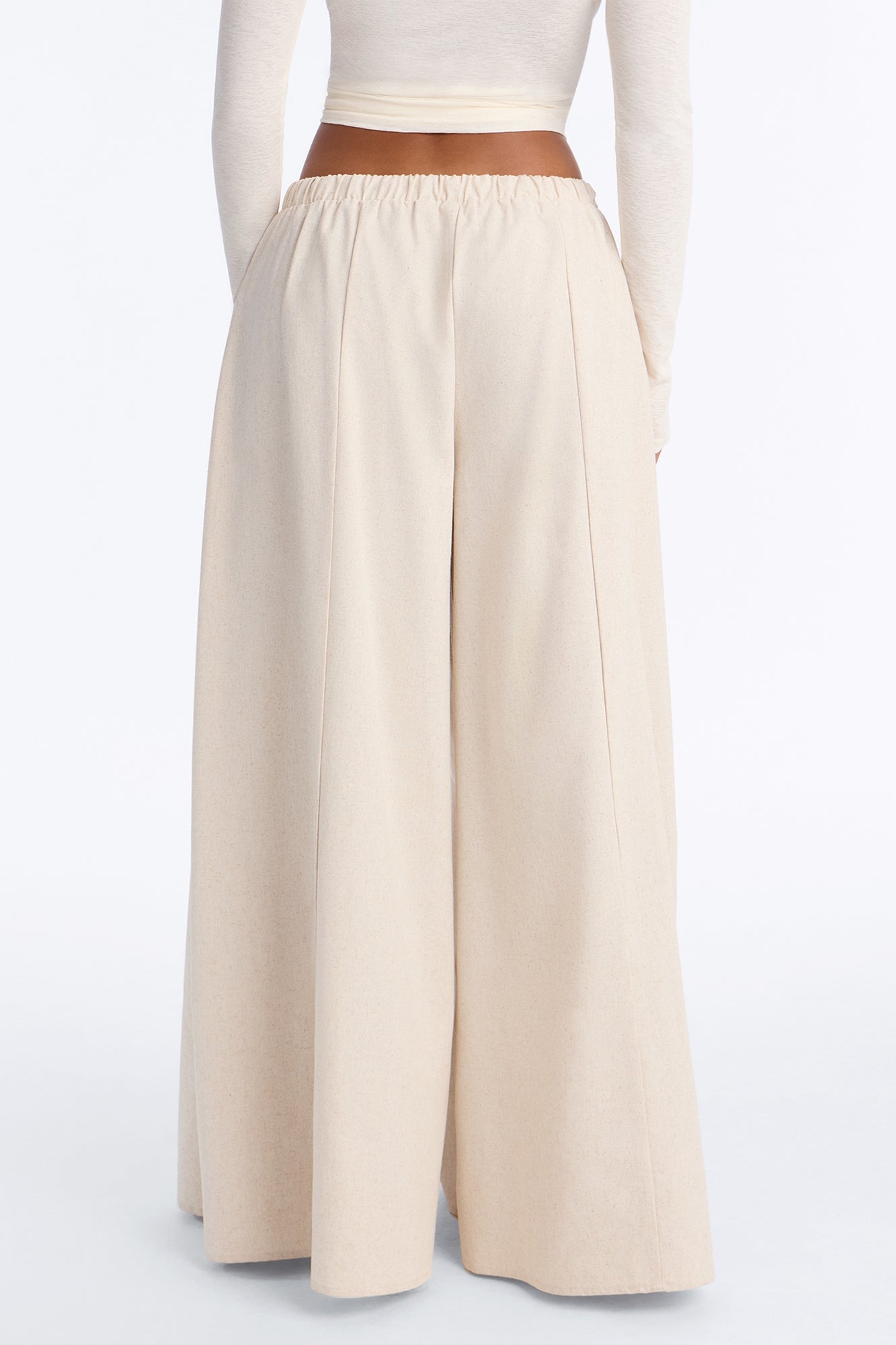 Off Shore Wide Leg Linen Drawstring Pant - Natural image 8