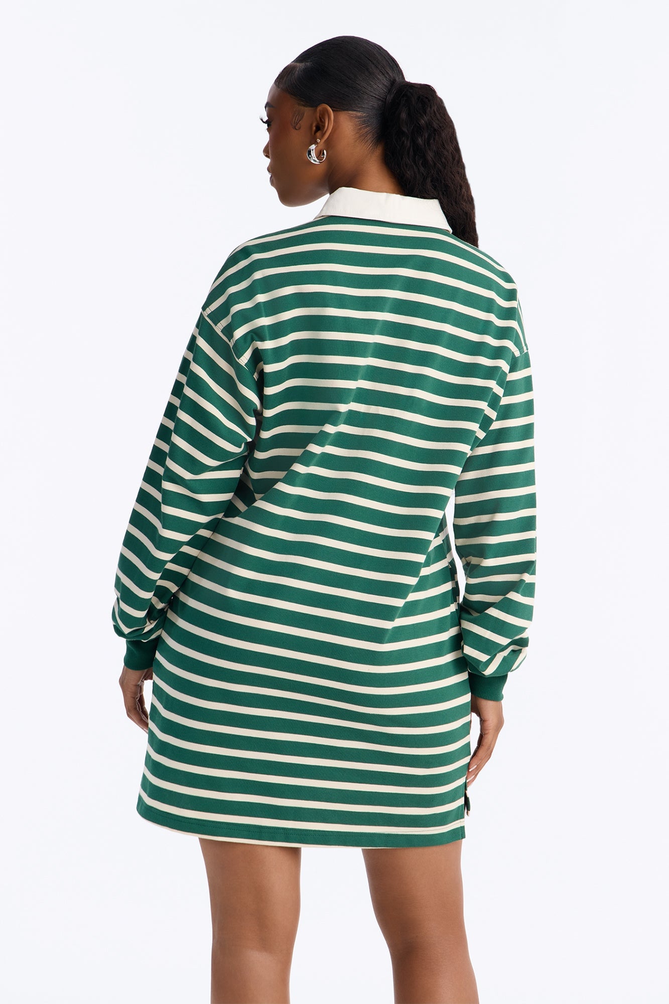 Just A Casual Slay Striped Mini Dress - Green/combo image 4
