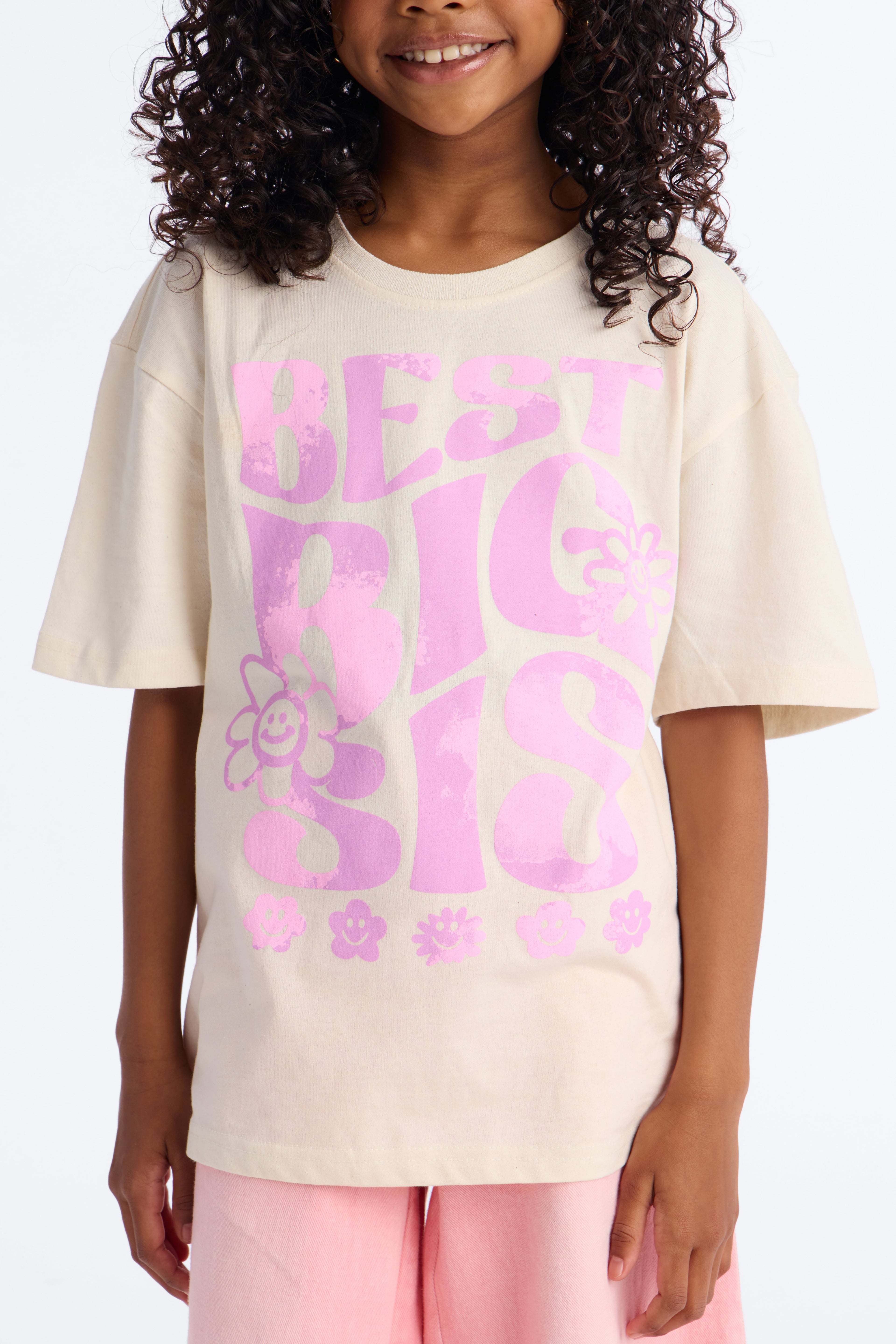 Mini The Best Big Sis Short Sleeve Tee - Natural image 3