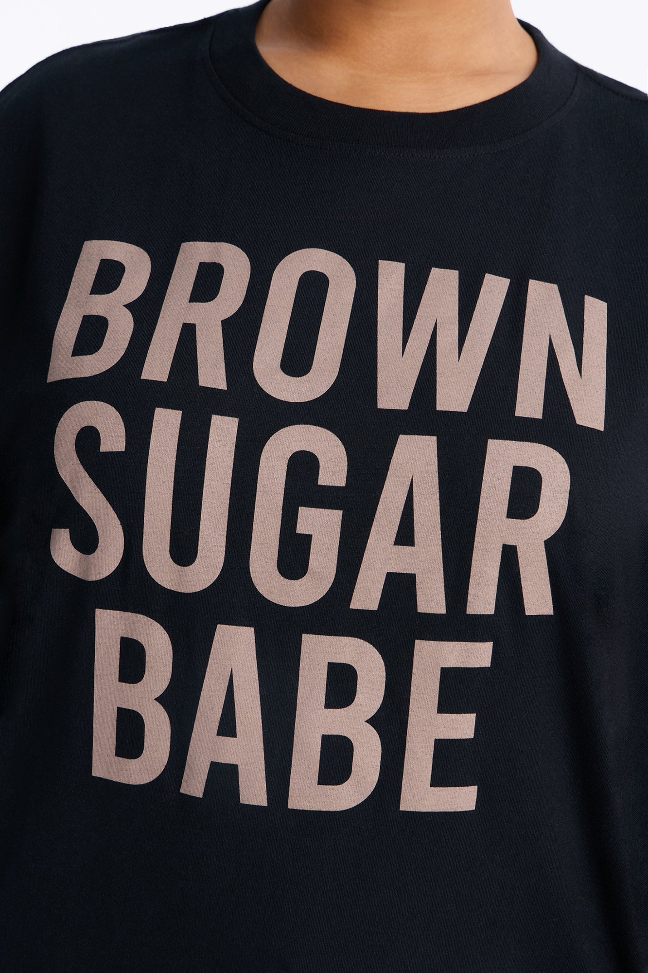 Brown Sugar Babe Washed Tee - Black image 3