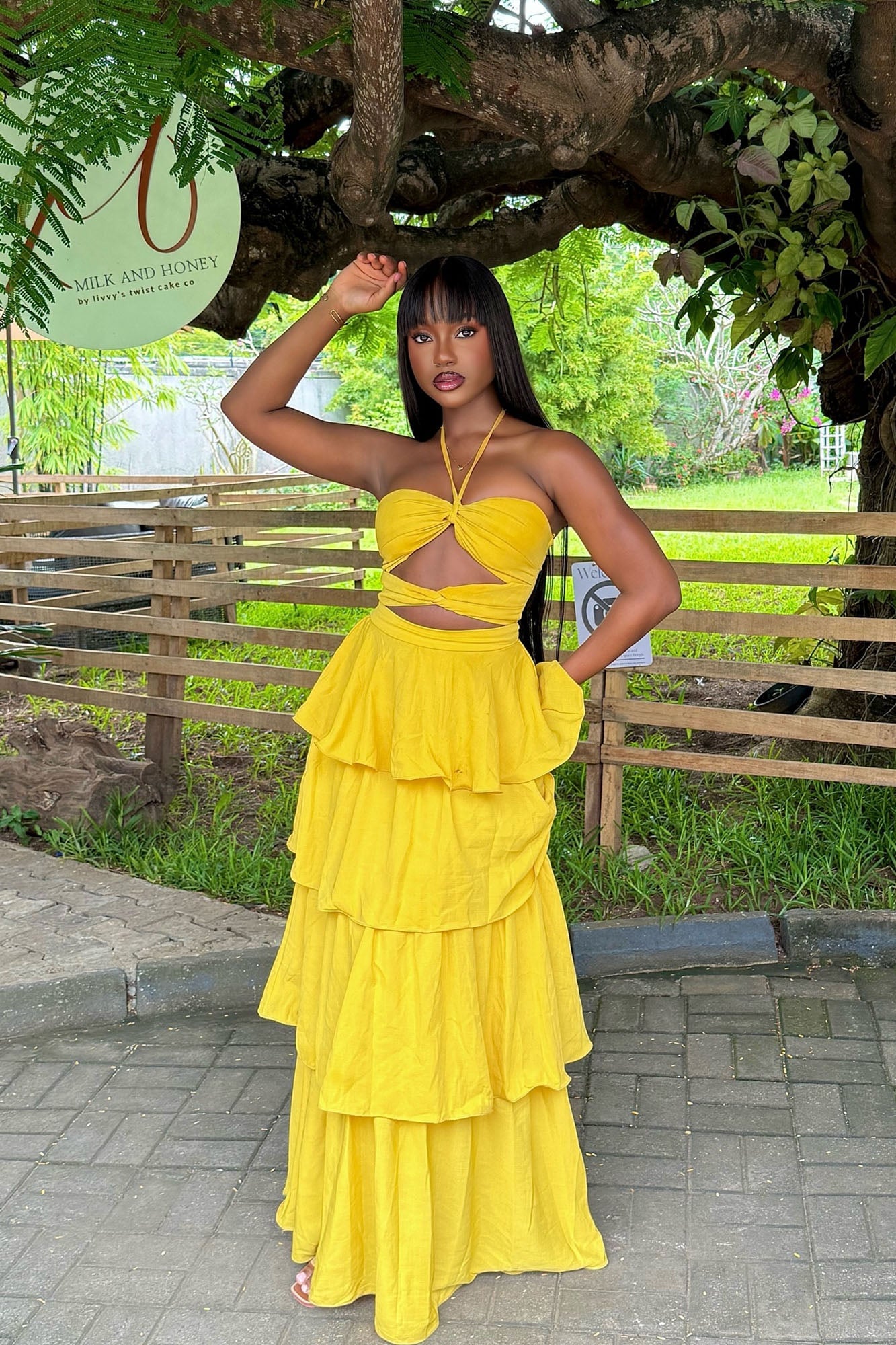 Harper Tiered Maxi Dress - Yellow image 2