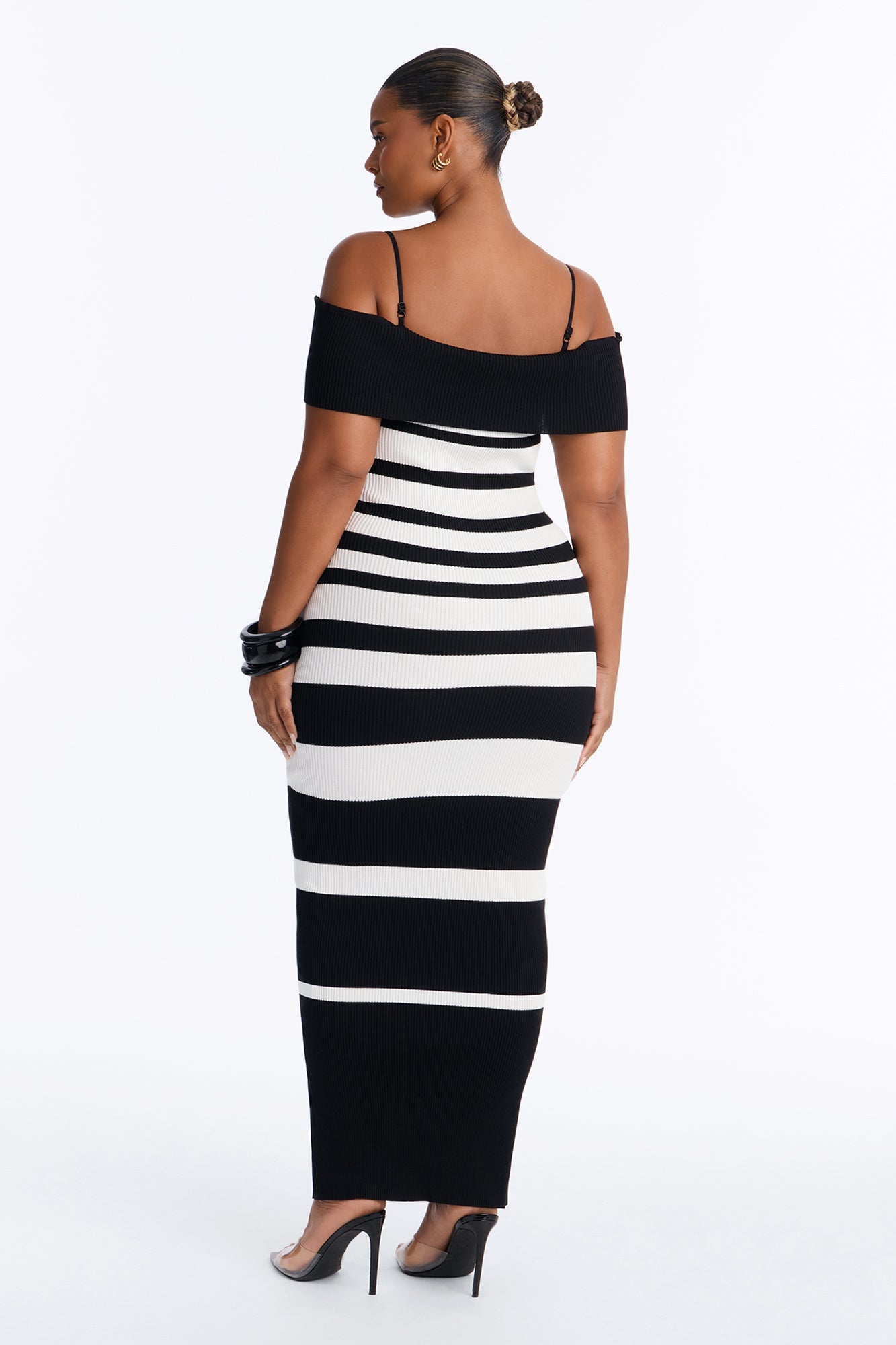 Simple Slay Sweater Maxi Dress - Black/White image 4