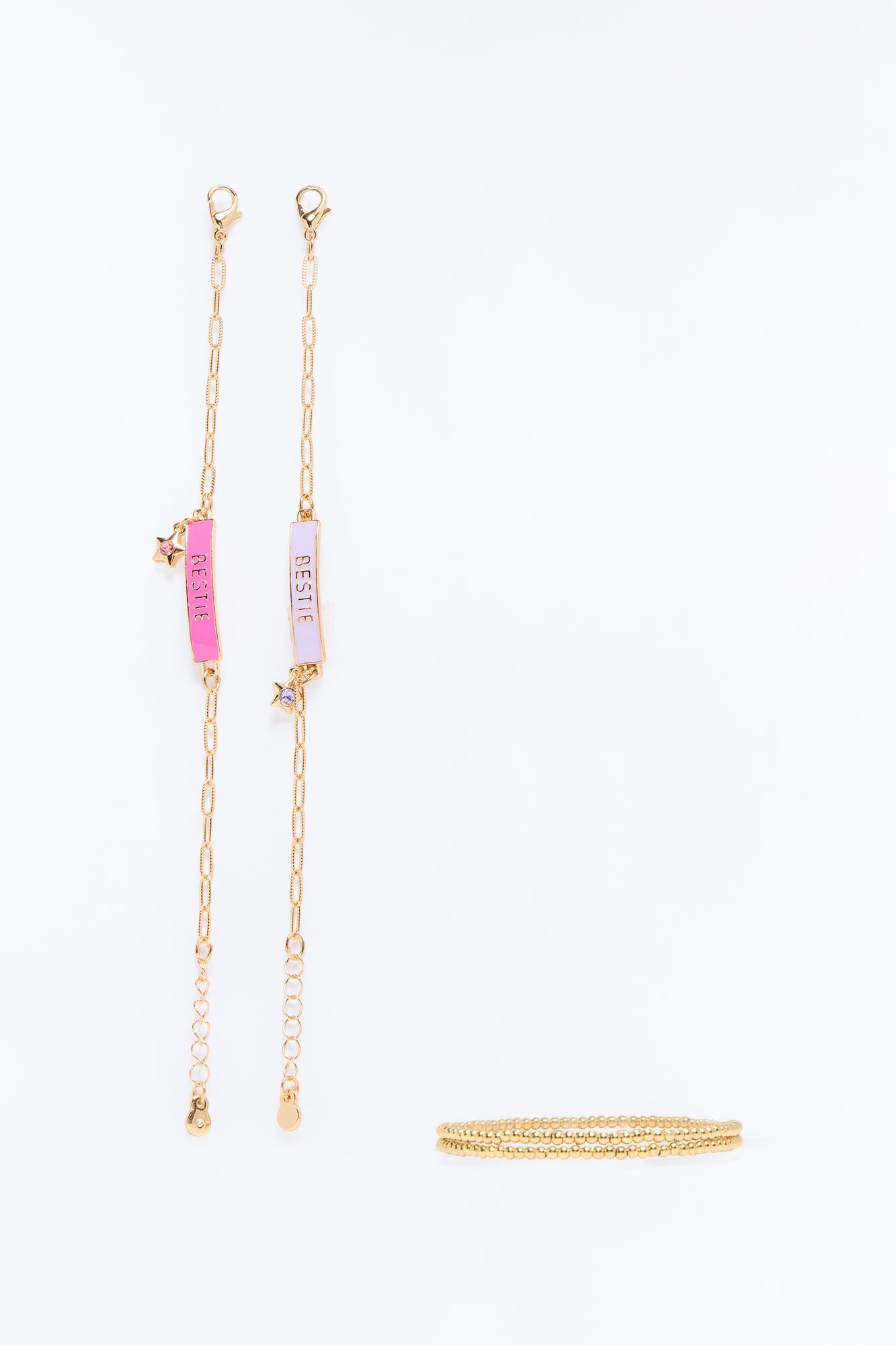 Mini Bestie For The Restie 4pc Bracelet Set - Gold image 2