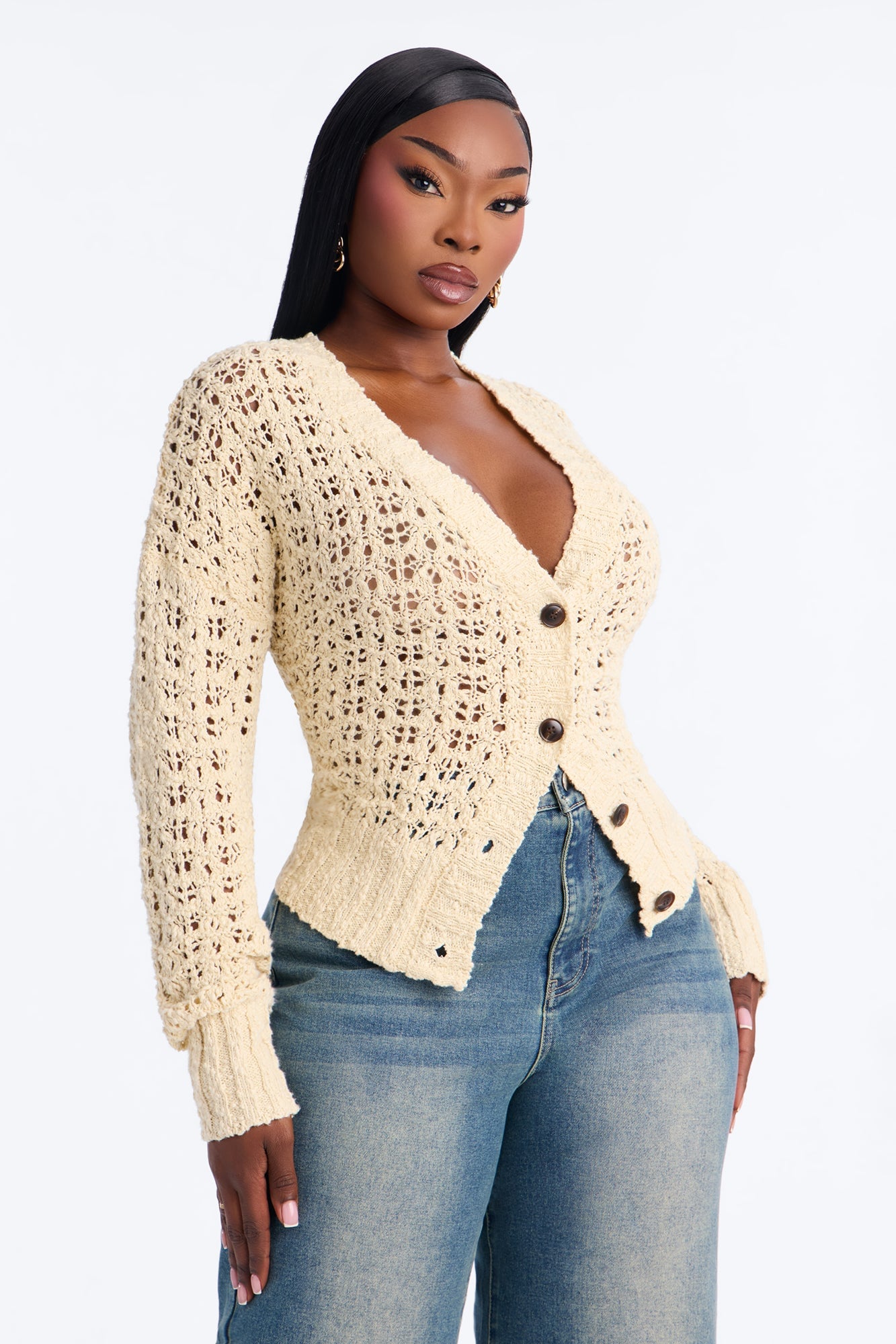 Made With Love Crochet Cardigan - Ivory image 1