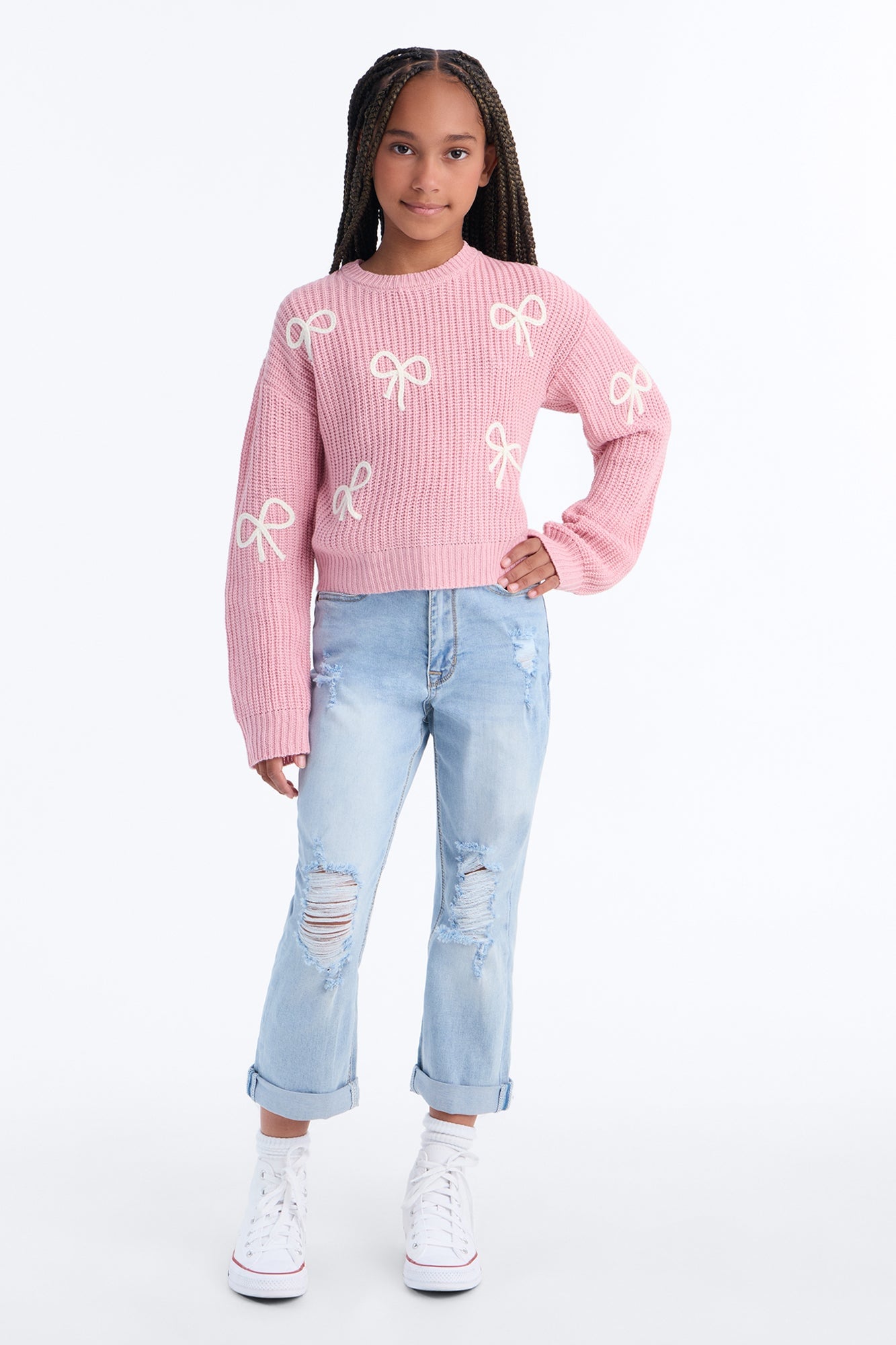 Mini Keep Coming Back Boyfriend Jeans - Light Blue Wash image 1