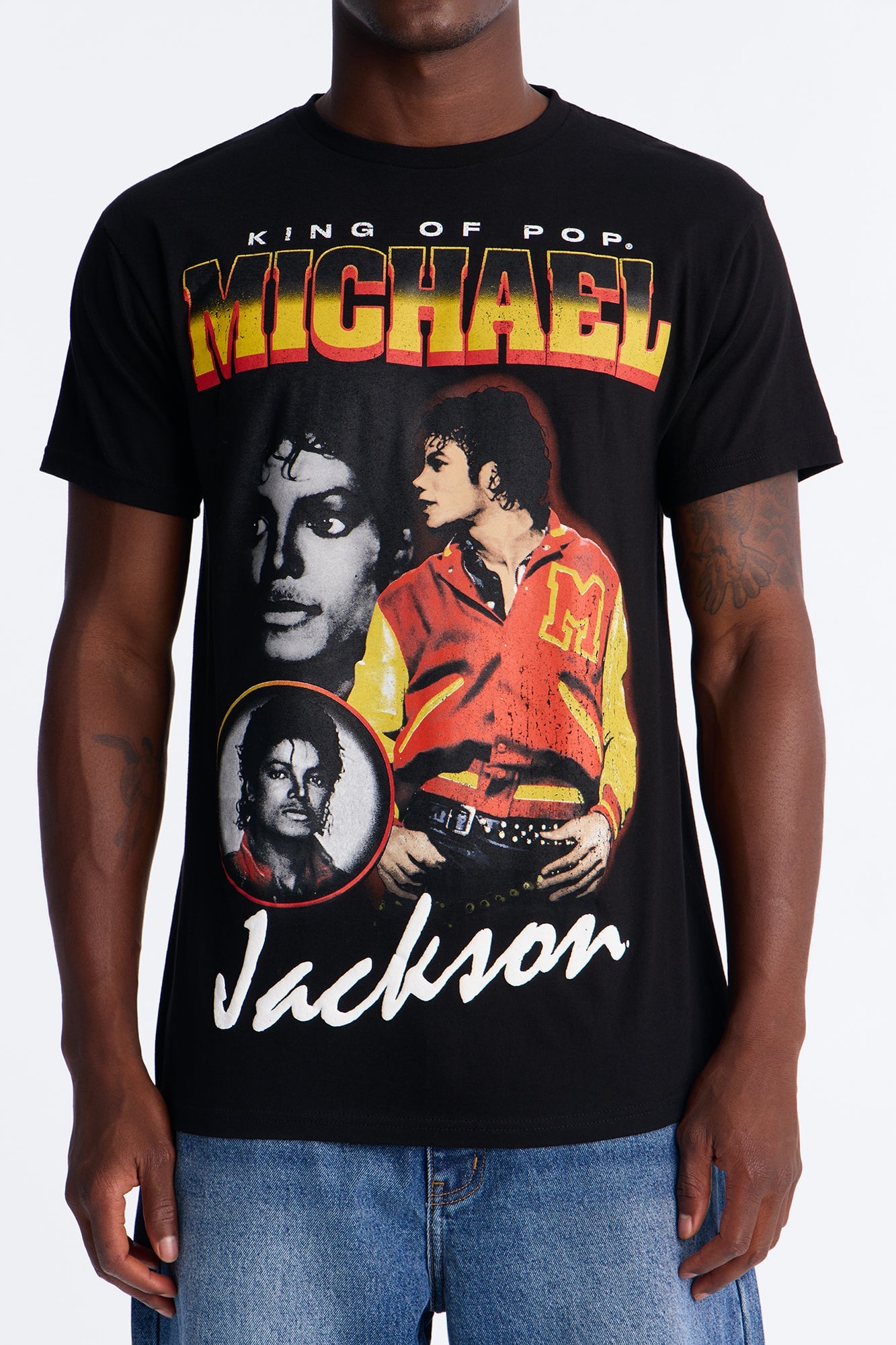 Michael Jackson The King Of Pop Short Sleeve Tee - Black image 7