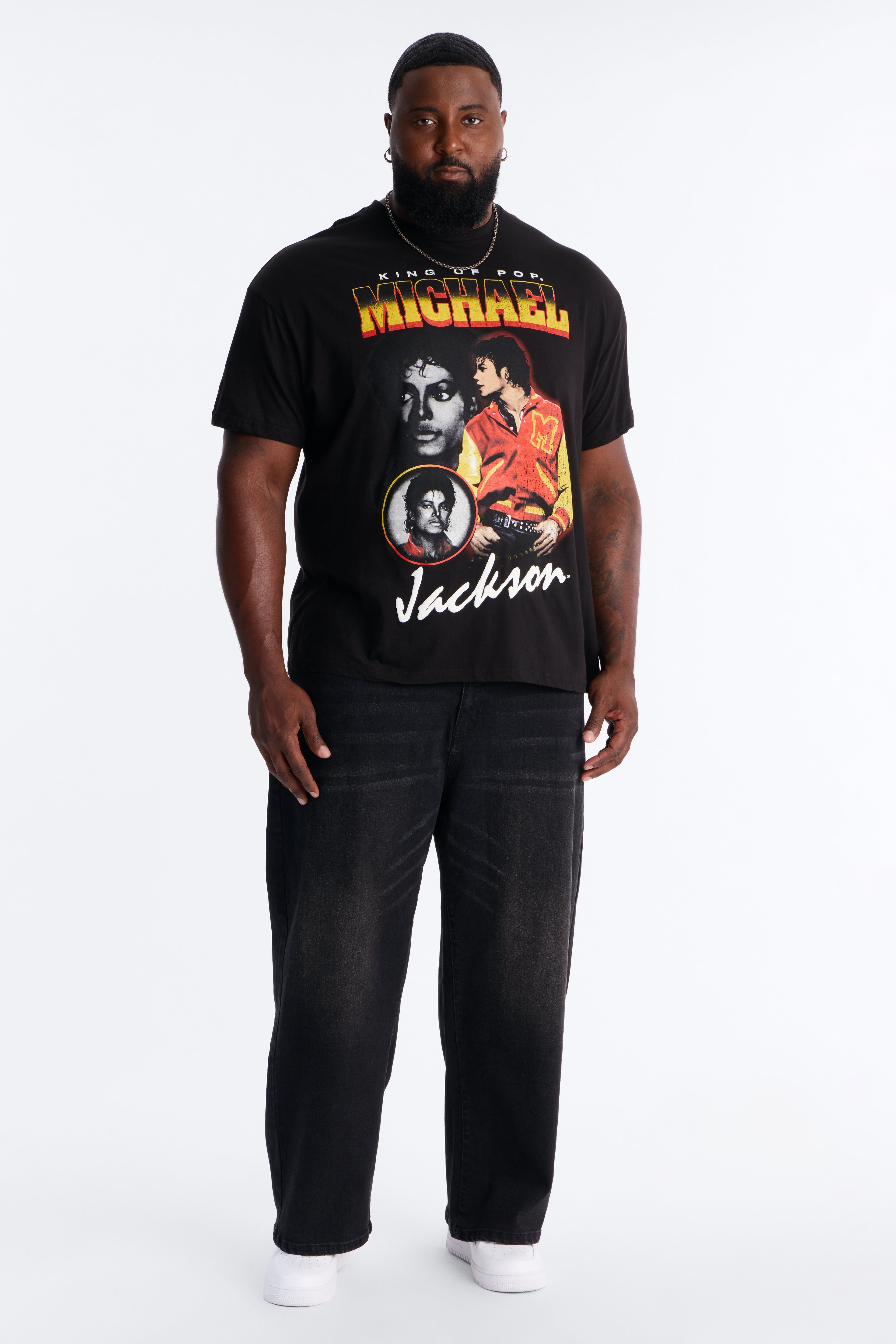Michael Jackson The King Of Pop Short Sleeve Tee - Black image 2