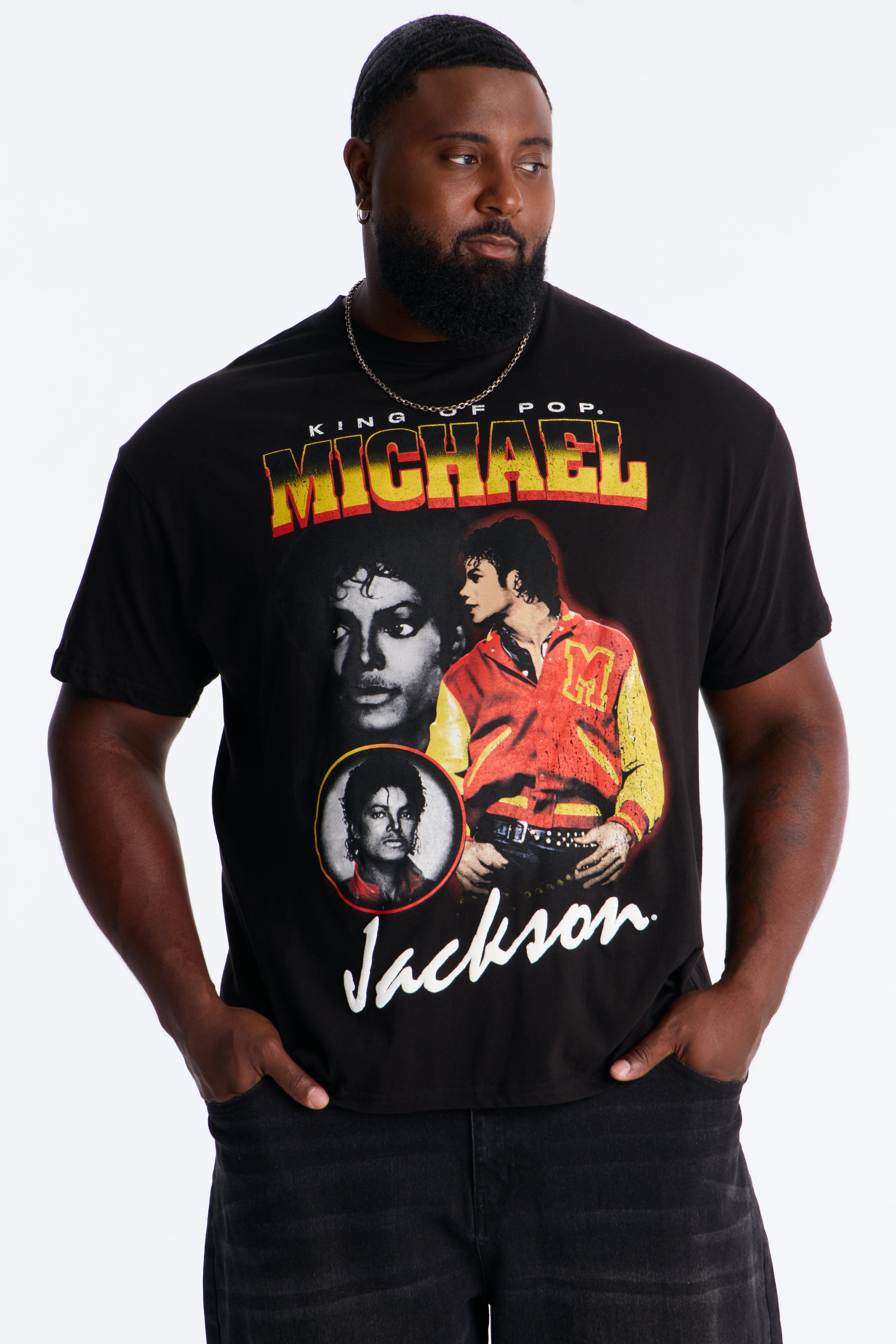 Michael Jackson The King Of Pop Short Sleeve Tee - Black image 3